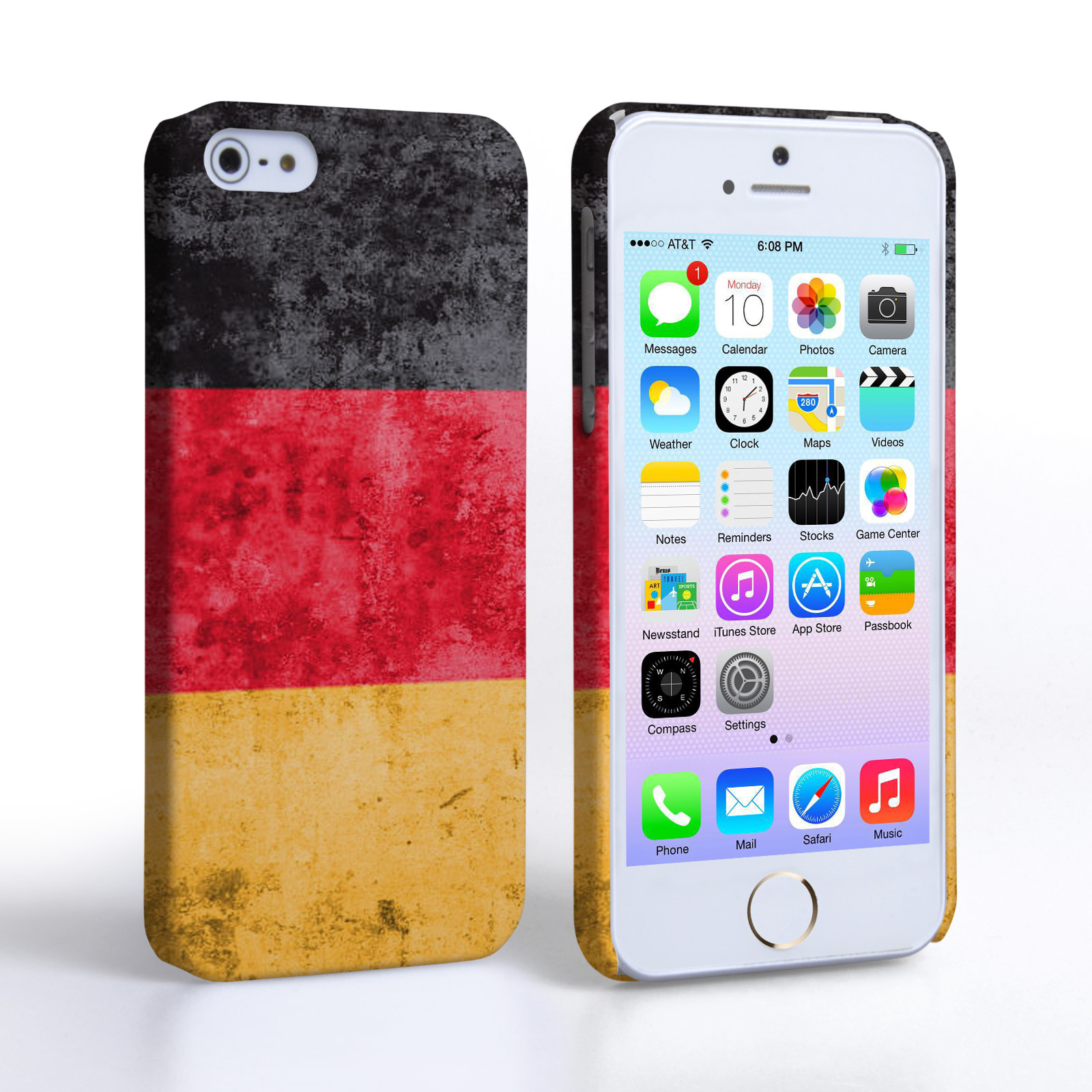 Caseflex iPhone SE Retro Germany Flag Case