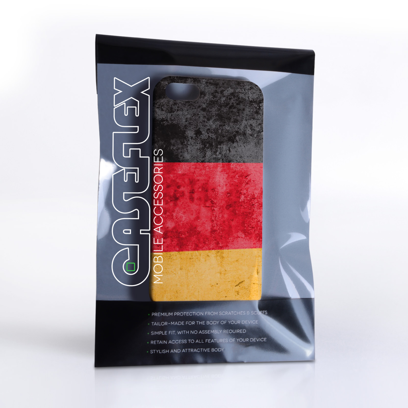 Caseflex iPhone SE Retro Germany Flag Case