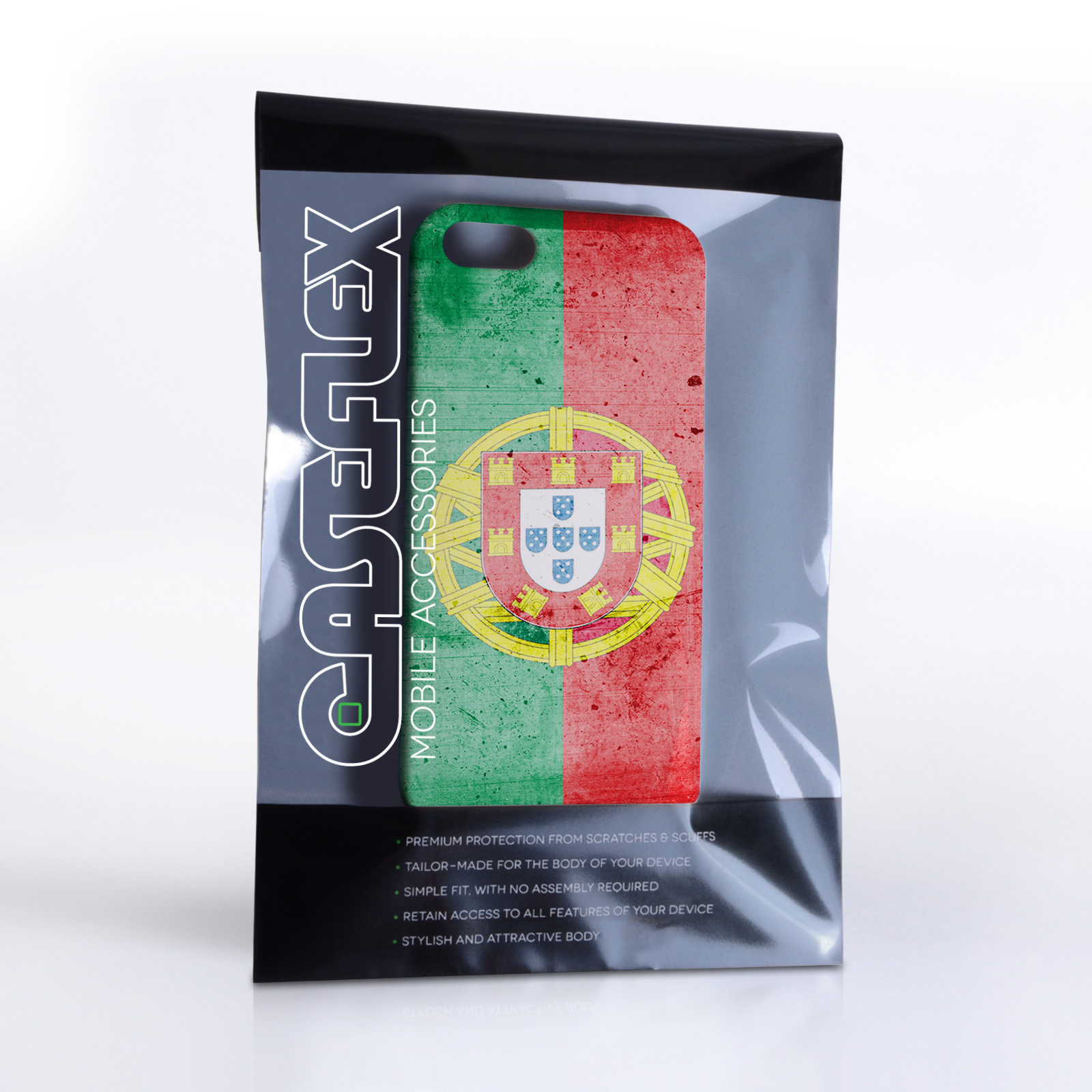 Caseflex iPhone SE Retro Portugal Flag Case