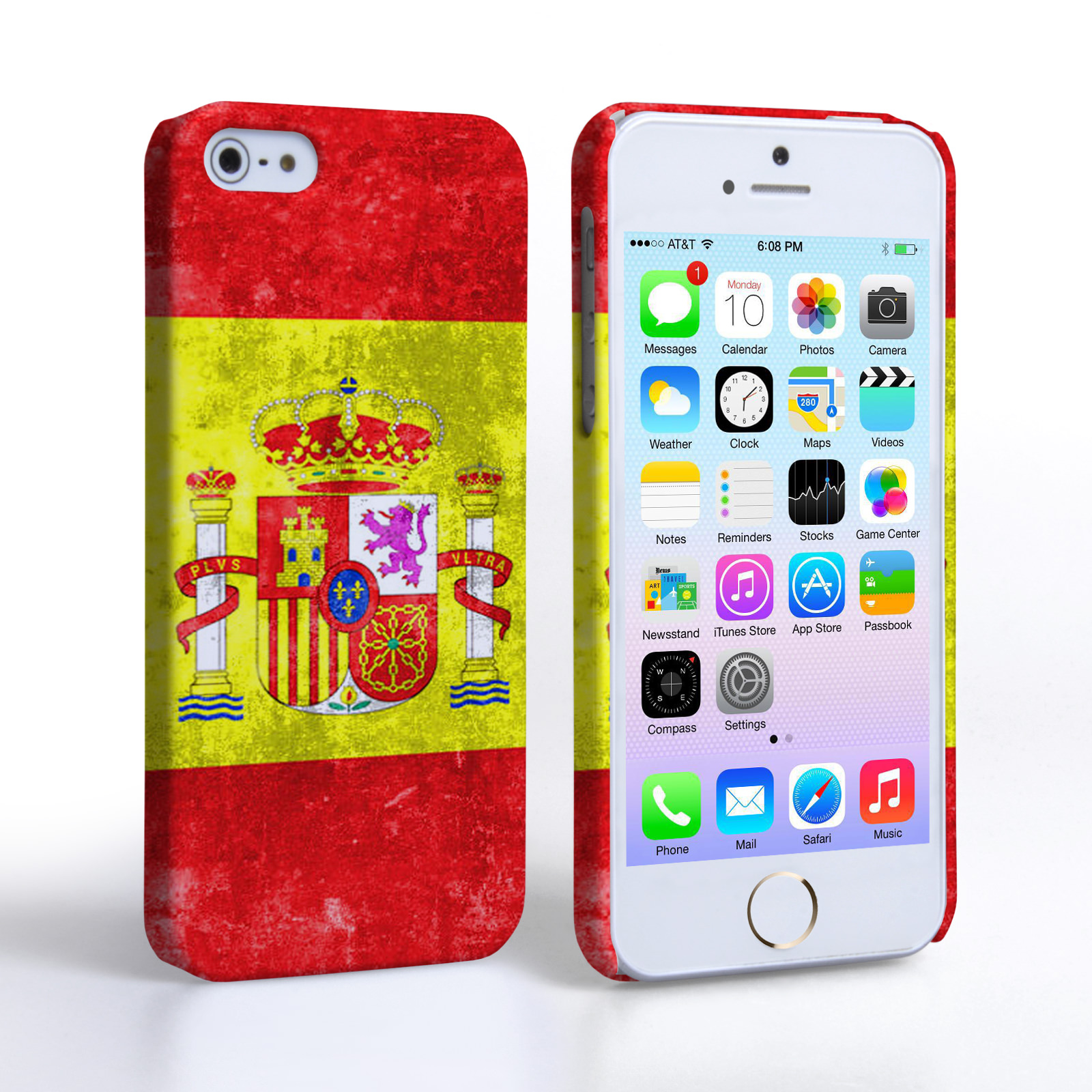 Caseflex iPhone SE Retro Spain Flag Case