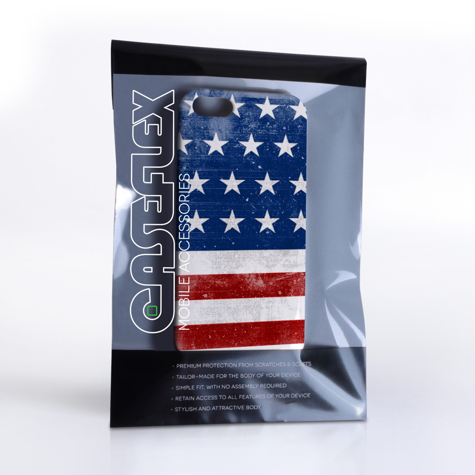 Caseflex iPhone SE Retro USA Flag Case