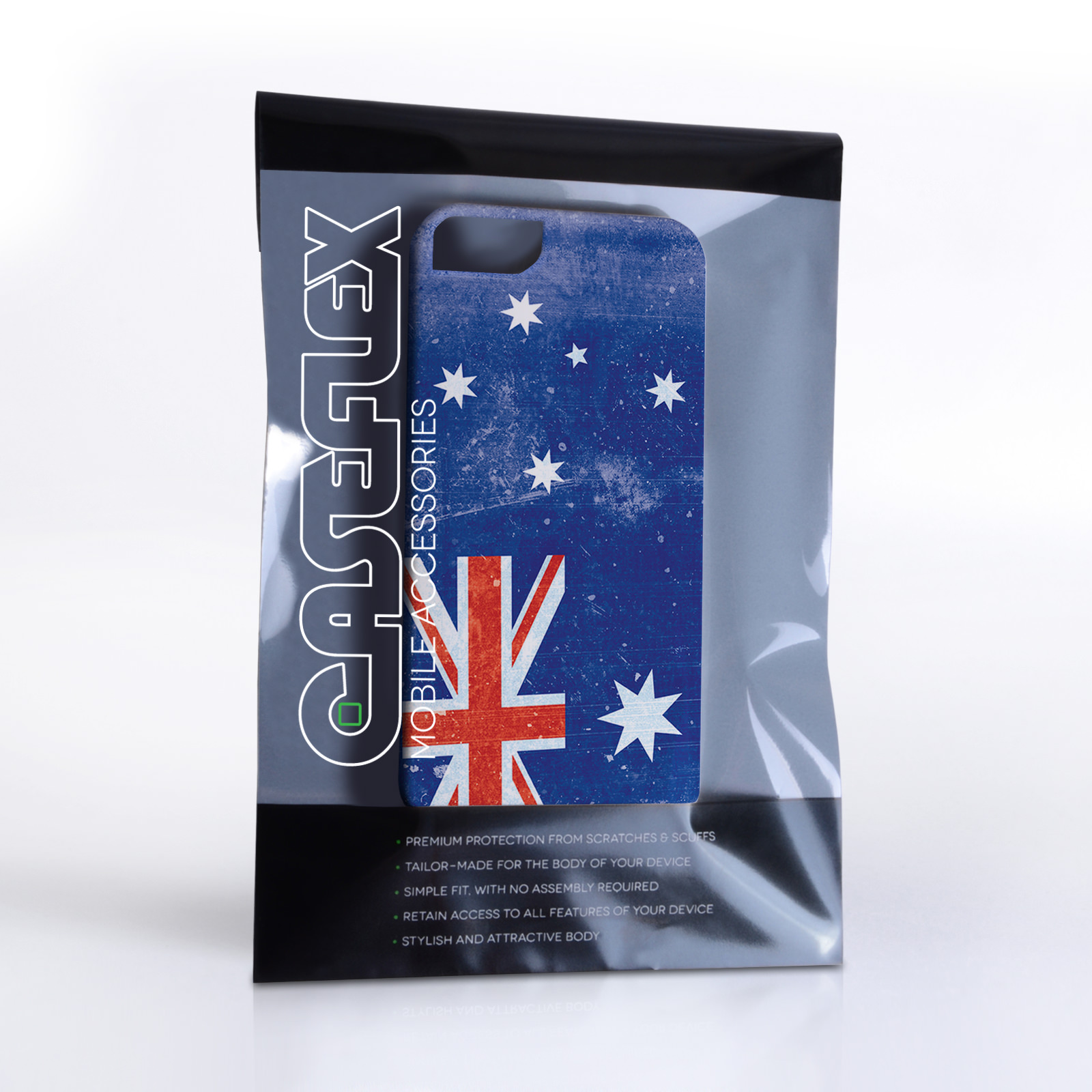 Caseflex iPhone SE Retro Australia Flag Case