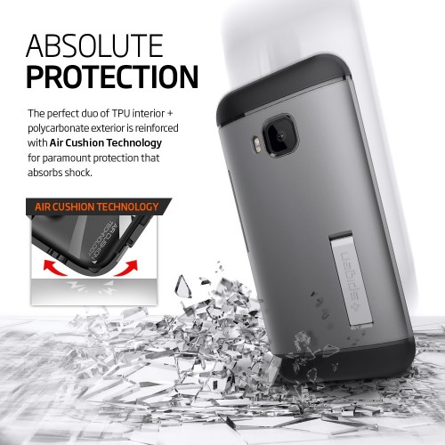 Spigen HTC M9 Case Slim Armor Series - Gunmetal