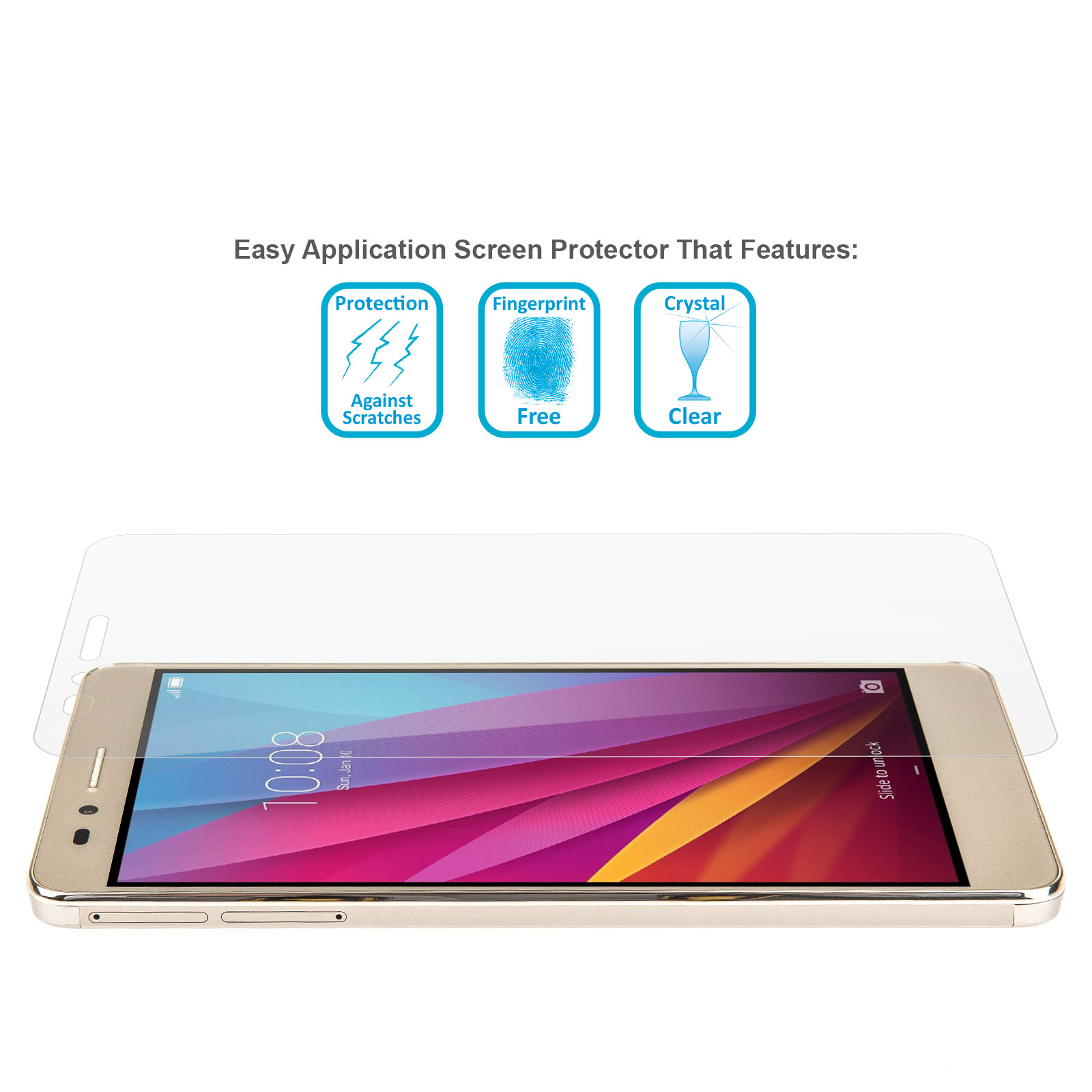 Yousave Accessories Huawei Honor 5X Screen Protectors x5