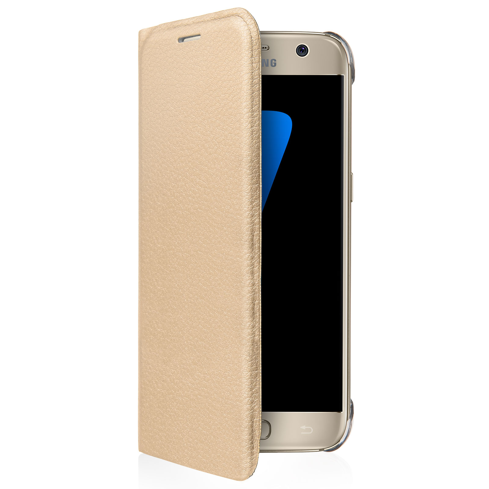 YouSave Accessories Samsung Galaxy S7 Smart Wallet Case - Gold