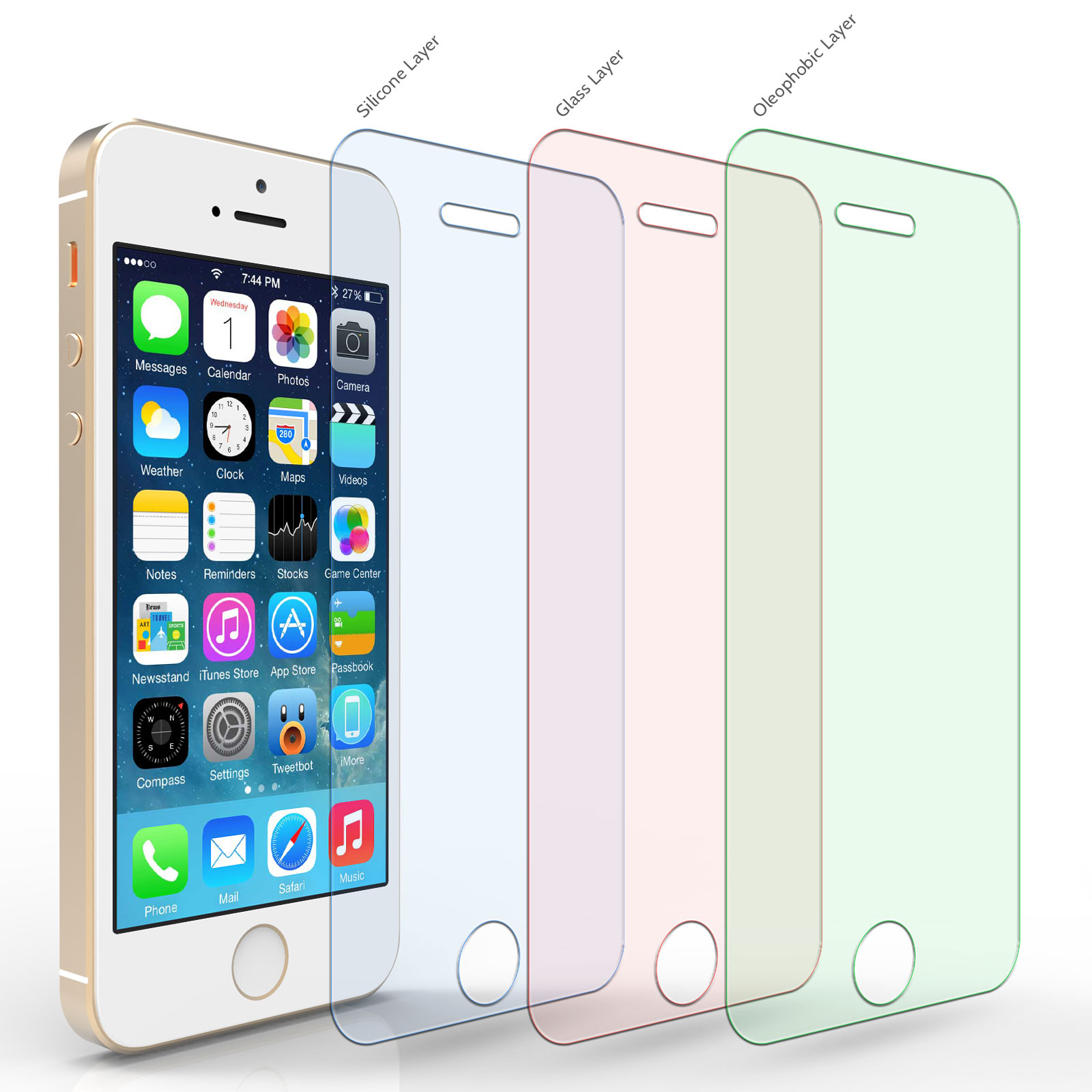 Apple iPhone 4 and 4S Glass Screen Protector Mobile M