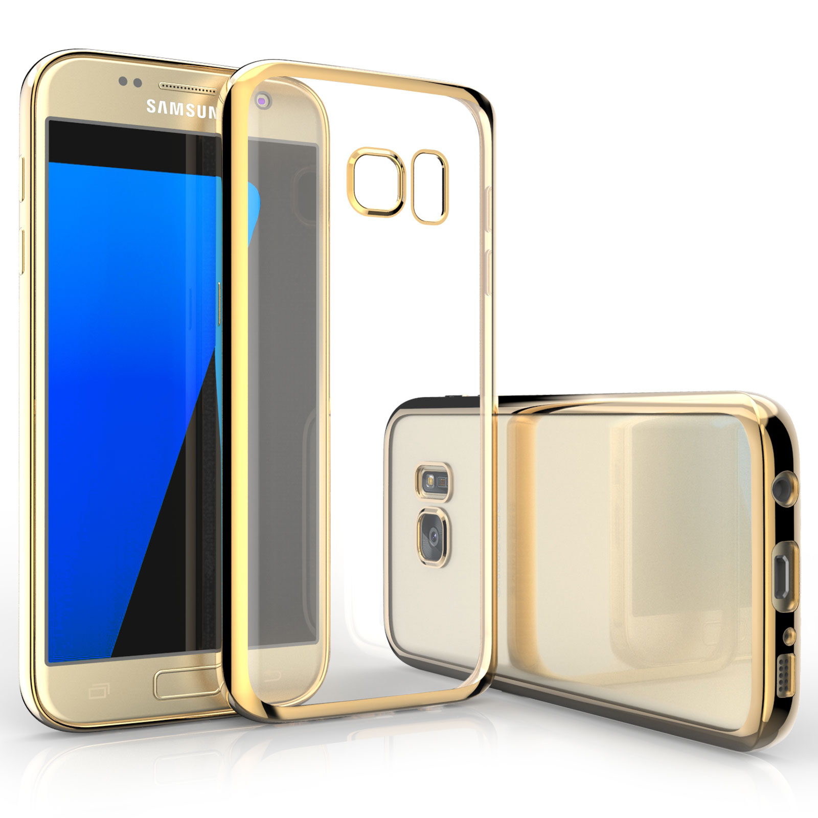 Caseflex Samsung Galaxy S7 Electroplate TPU Gel Case - Gold