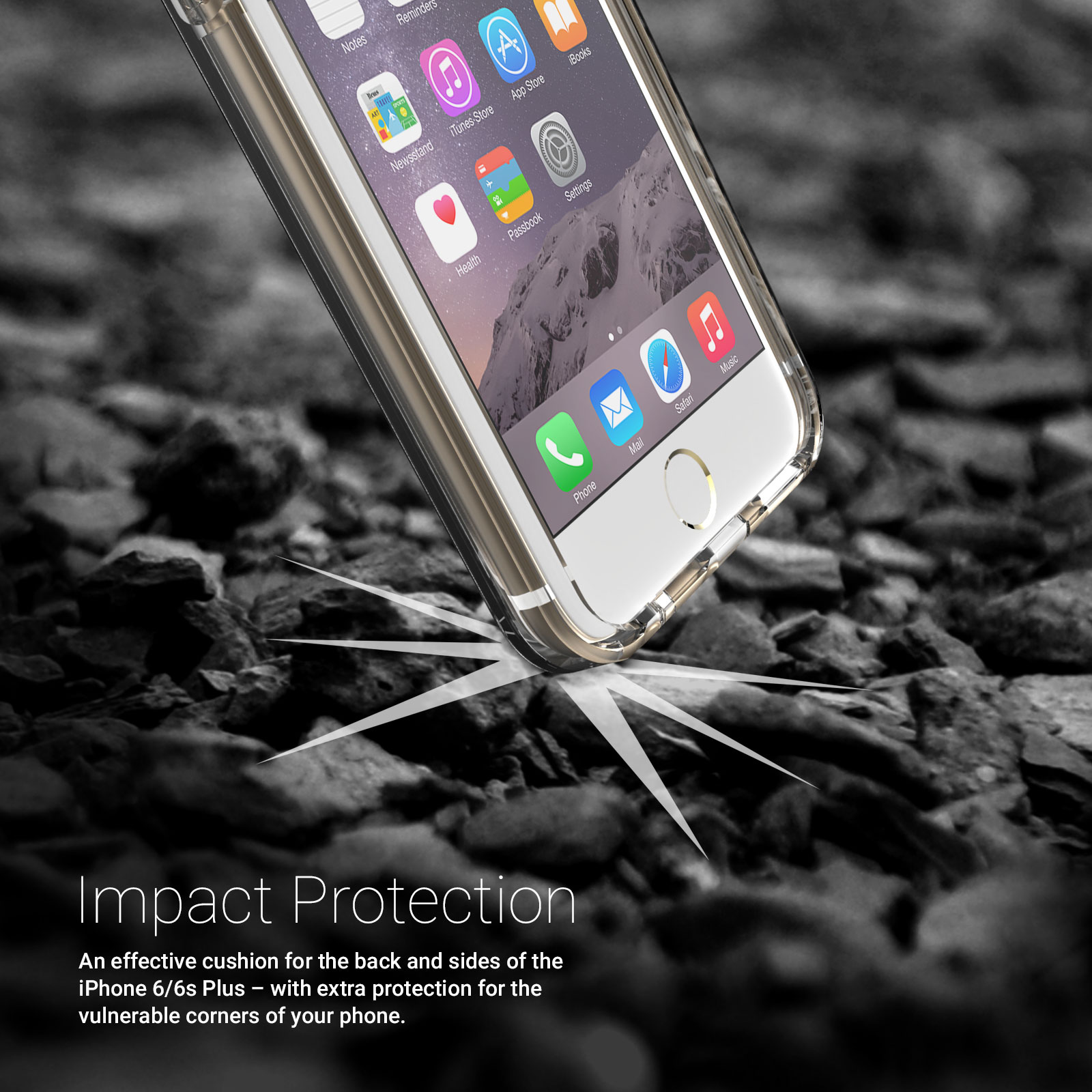 Caseflex iPhone 6 / 6s Plus  Reinforced TPU Gel Case - Clear