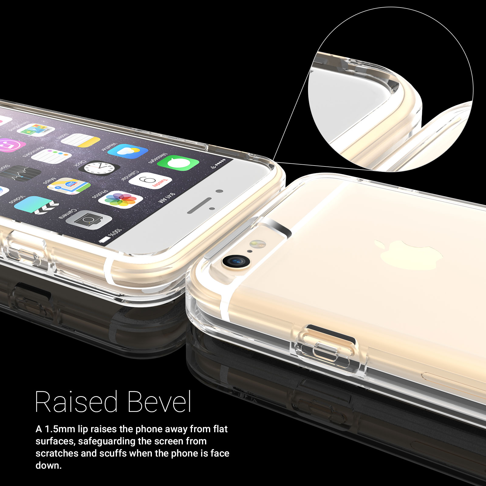 Caseflex iPhone 6 / 6s Plus  Reinforced TPU Gel Case - Clear