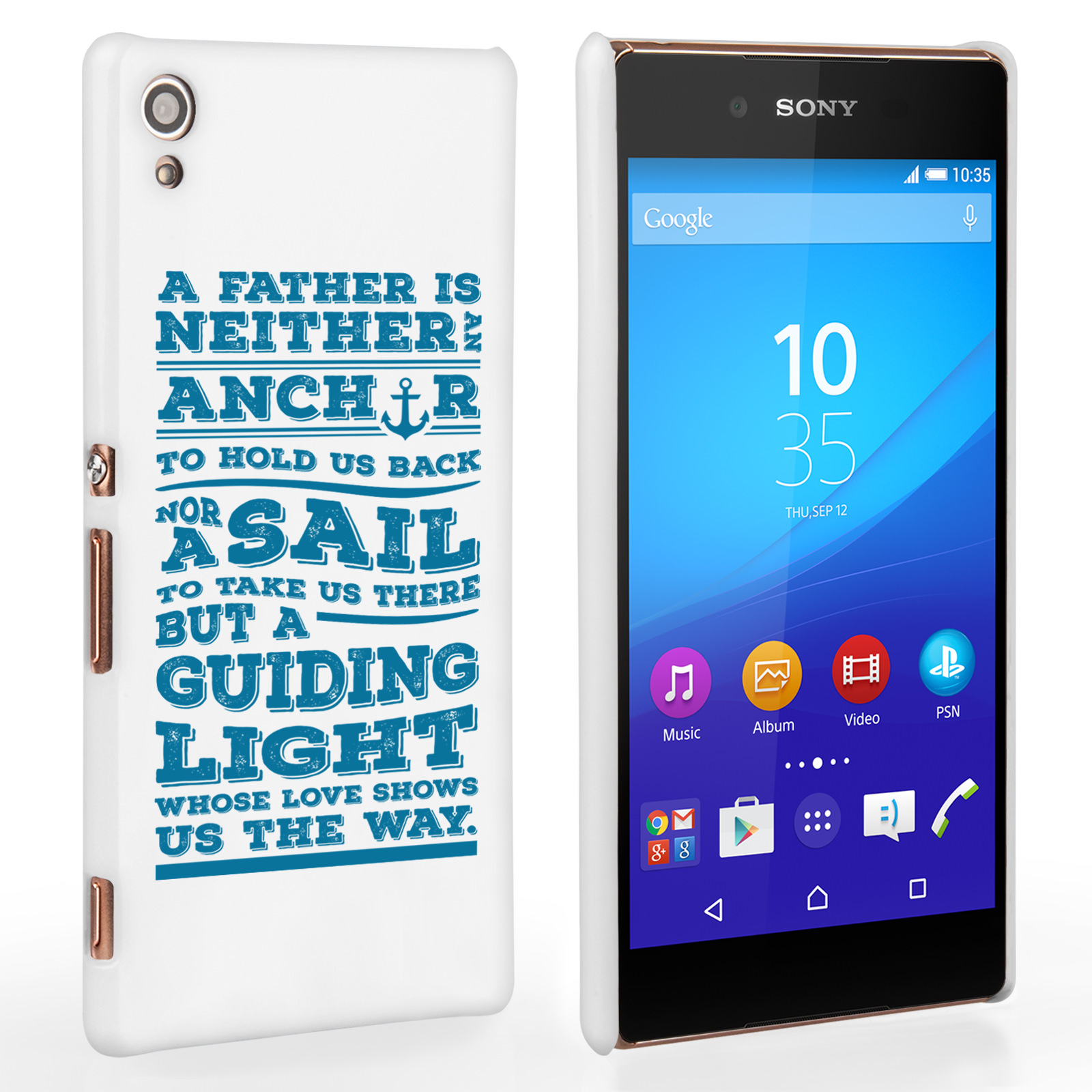 Caseflex Father Sail Quote Sony Xperia Z3+ Case