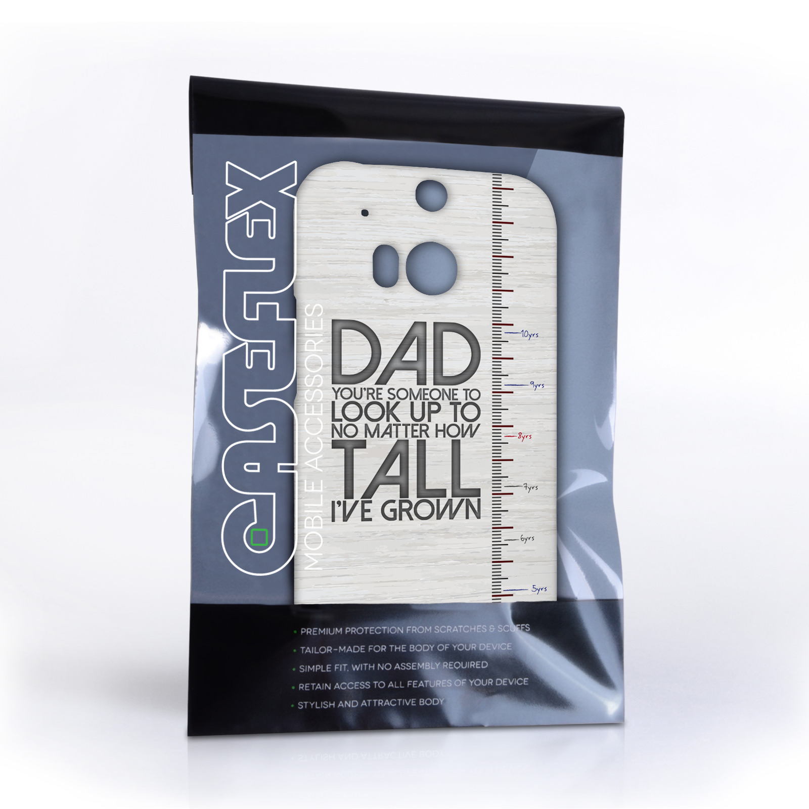 Caseflex HTC One M8 Dad Growing Up Quote Case/Cover