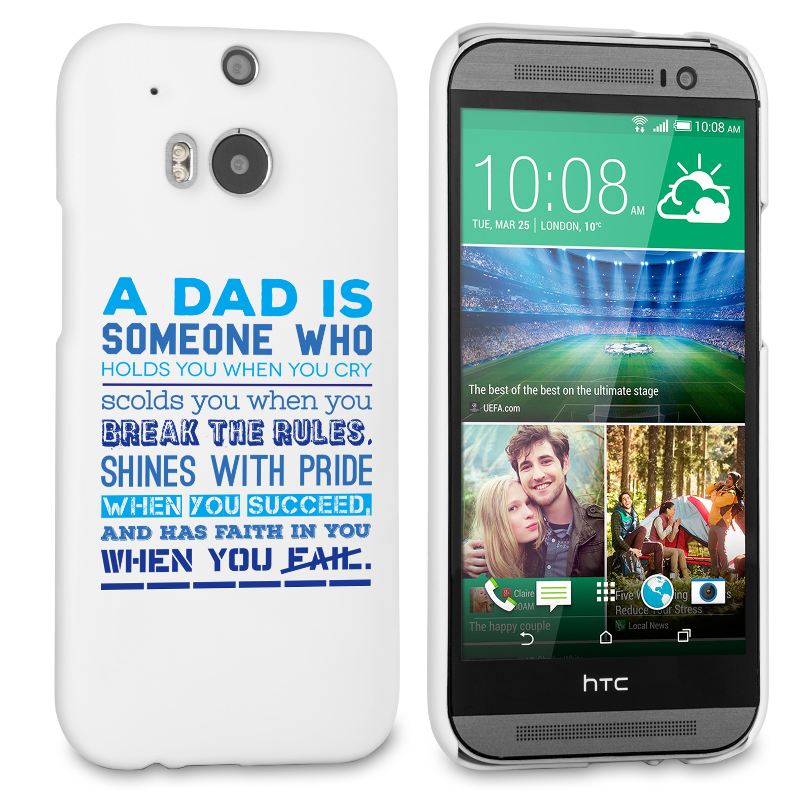 Caseflex Definition of a Dad Quote HTC One M8 Case 