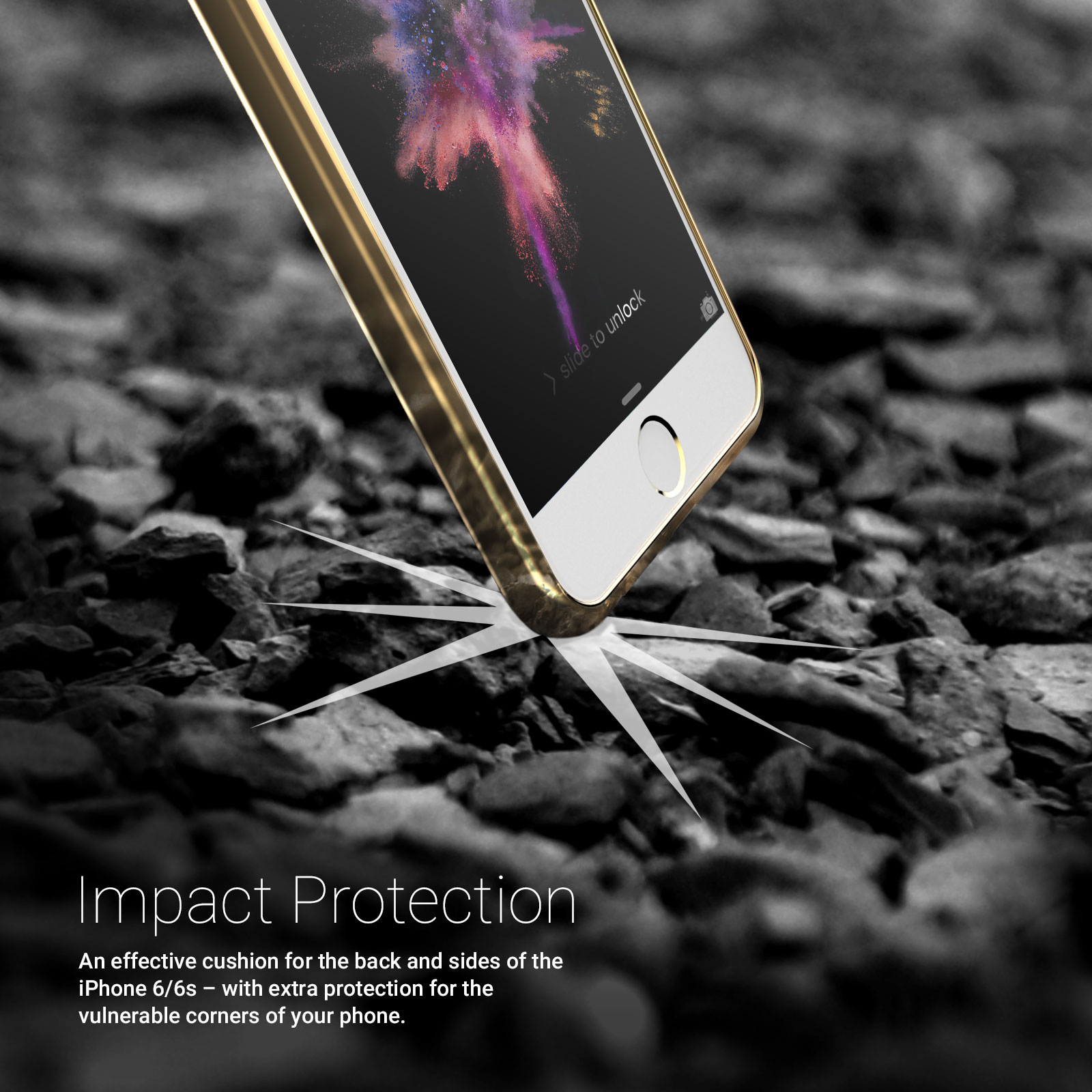 Caseflex iPhone 6S / 6 Electroplate TPU Gel Case - Gold