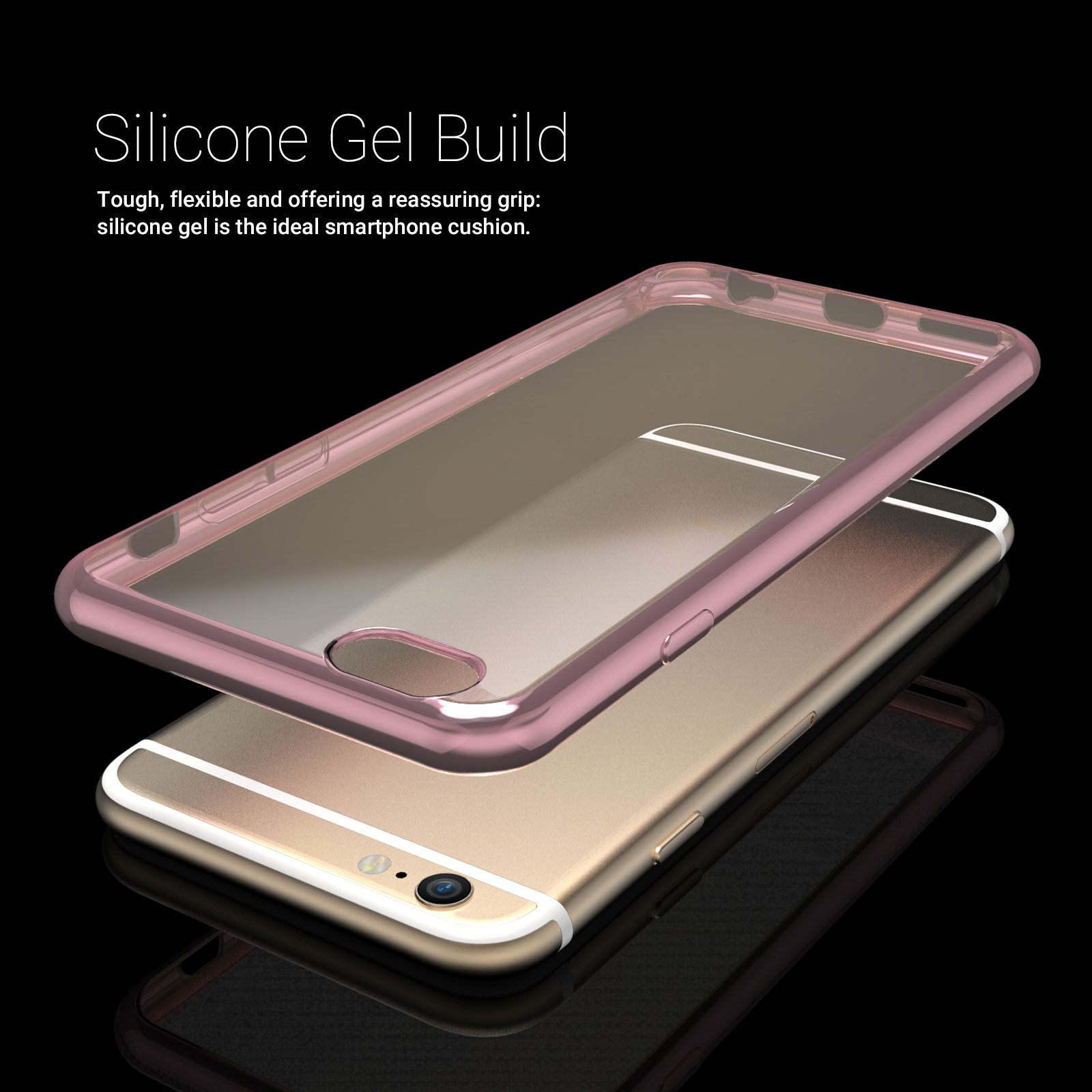 Caseflex iPhone 6S / 6 Electroplate TPU Gel Case - Rosegold