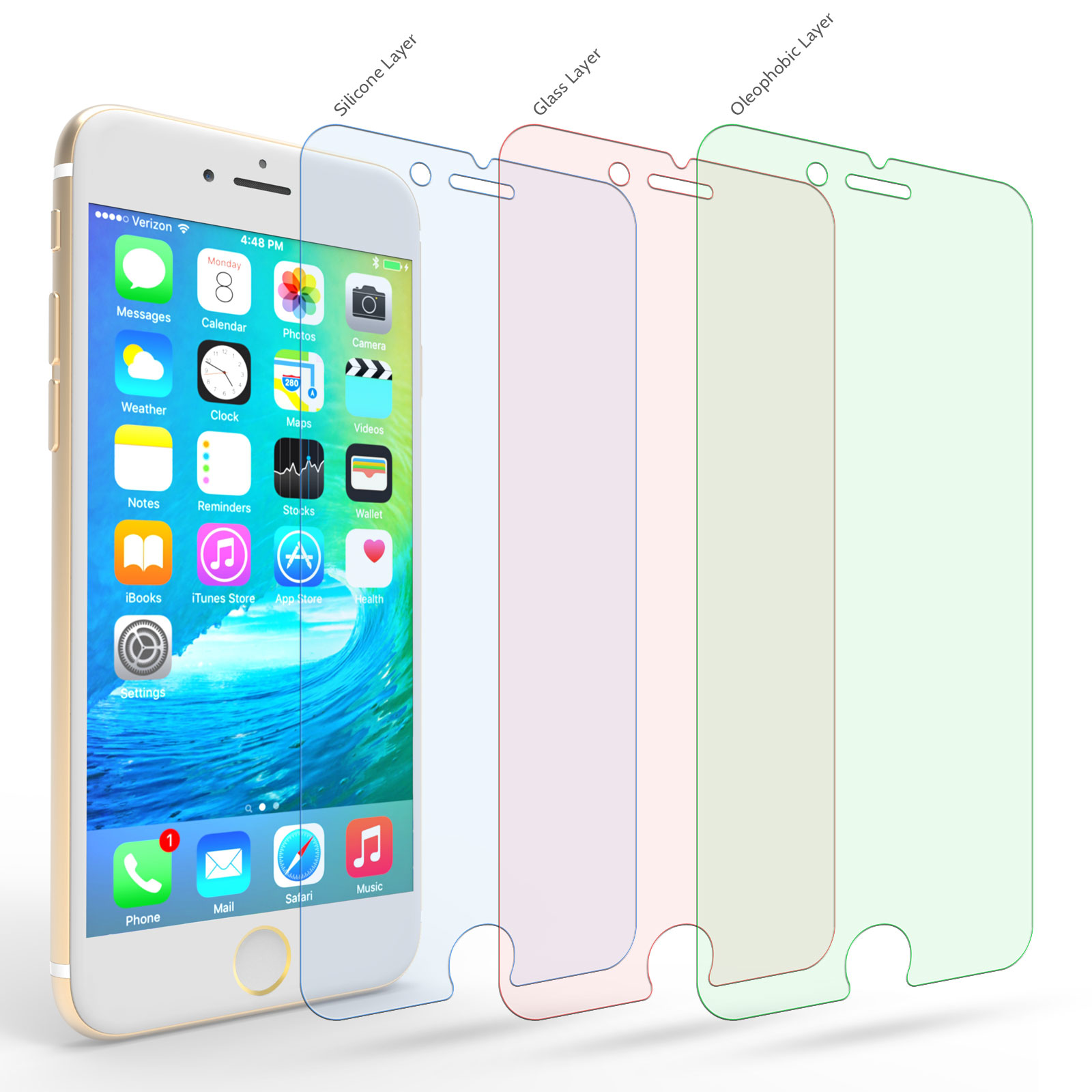 YouSave iPhone 6 and 6s Crystal Clear Tempered Glass Screen Protector