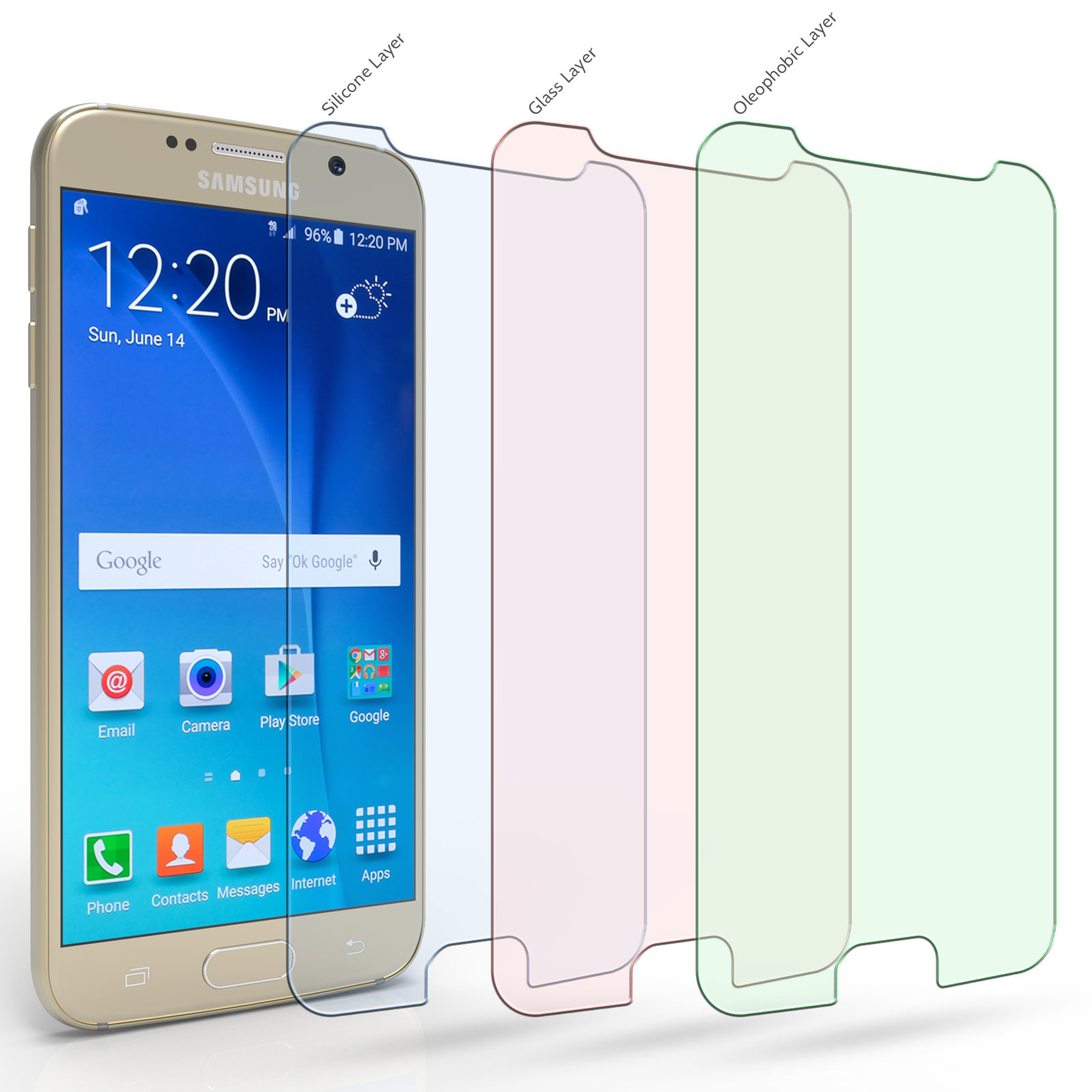 Yousave Accessories Samsung Galaxy S6 Glass Screen Protector - Twin Pack