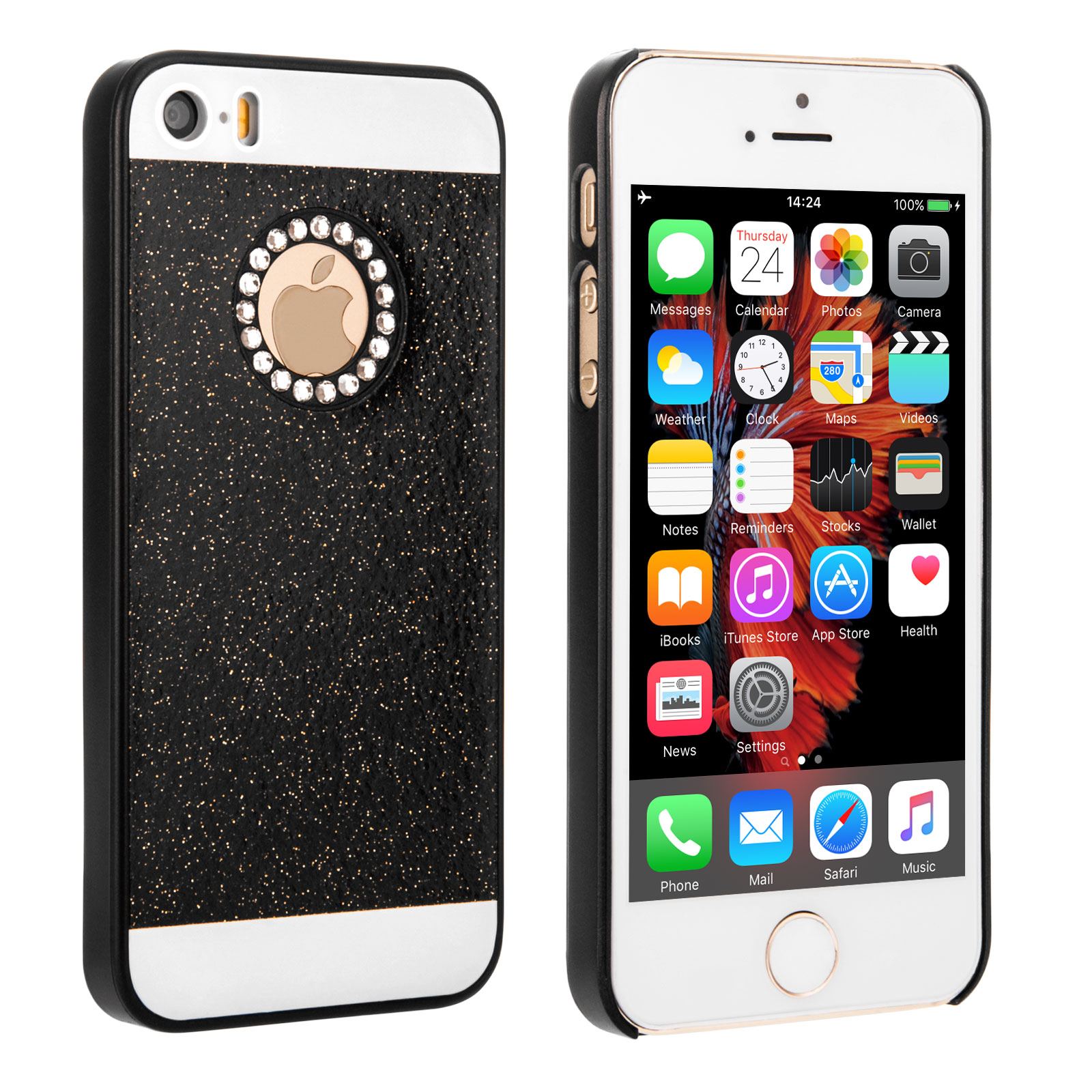 Yousave Accessories iPhone SE Flash Diamond Case - Black
