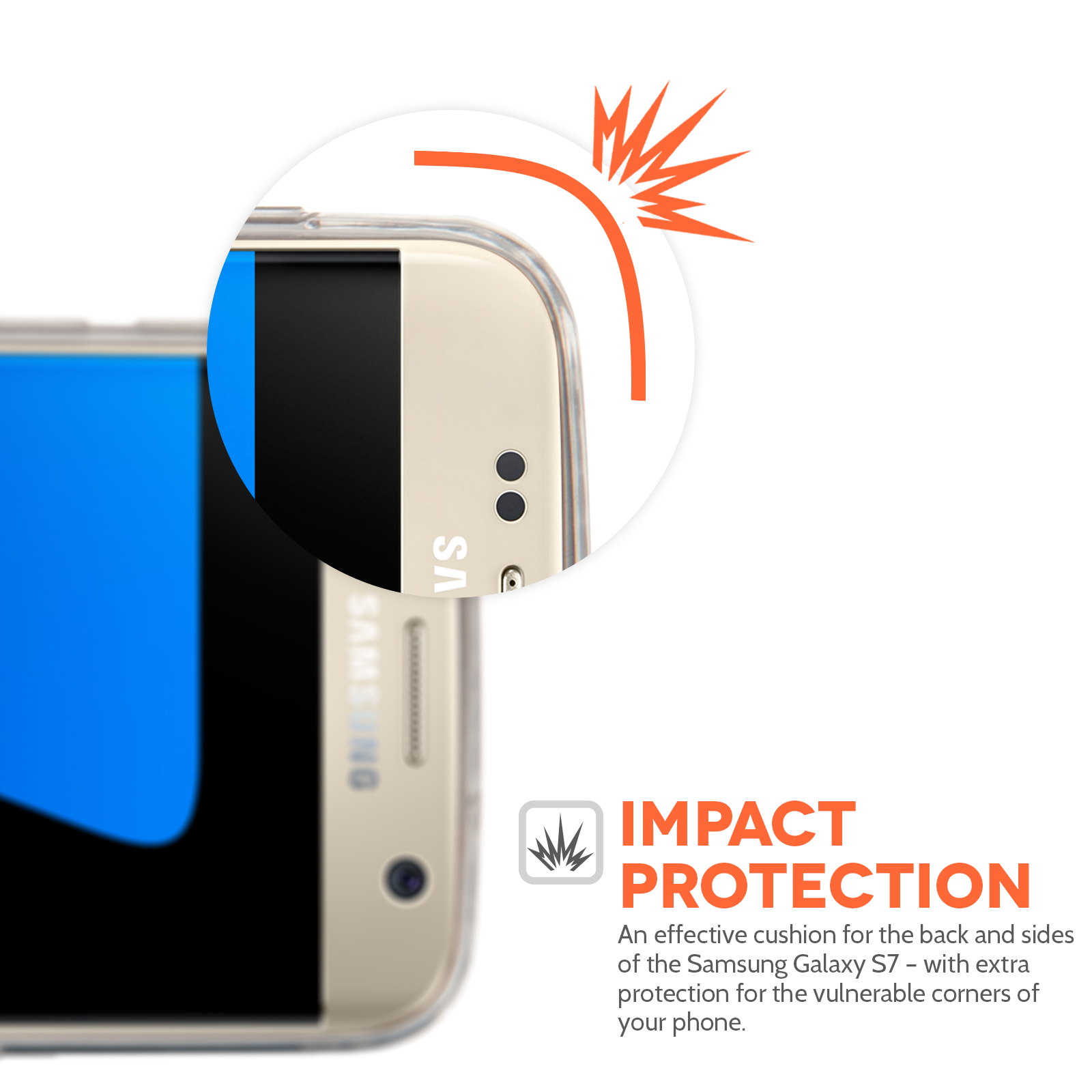 Yousave Accessories Samsung Galaxy S7 Mirror Diamond Case - Champagne Gold