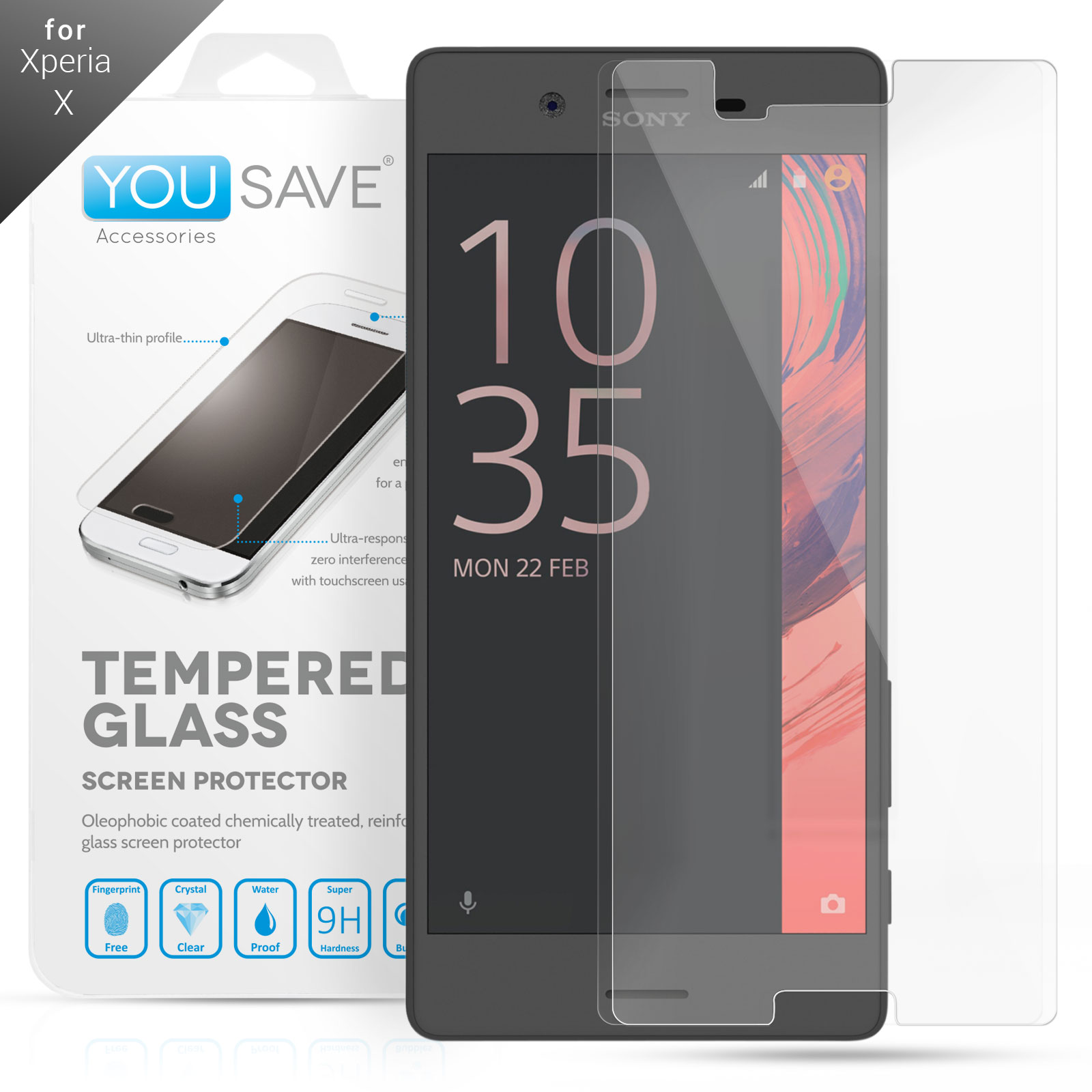 YouSave Accessories Sony Xperia X Glass Screen Protector