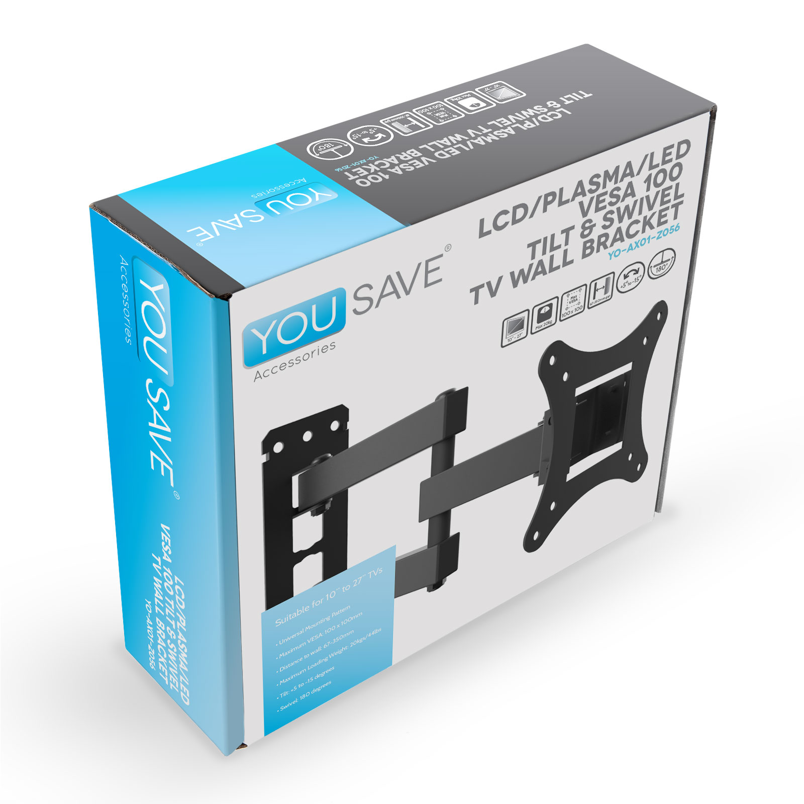 Yousave Accessories Slim Cantilever TV Wall Mount 10