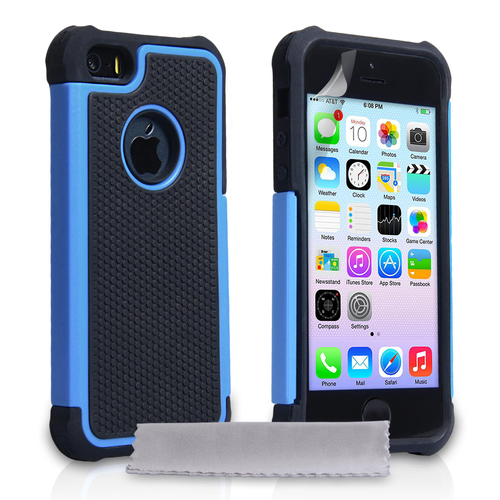 YouSave Accessories iPhone 5 / 5S Grip Combo Case - Blue