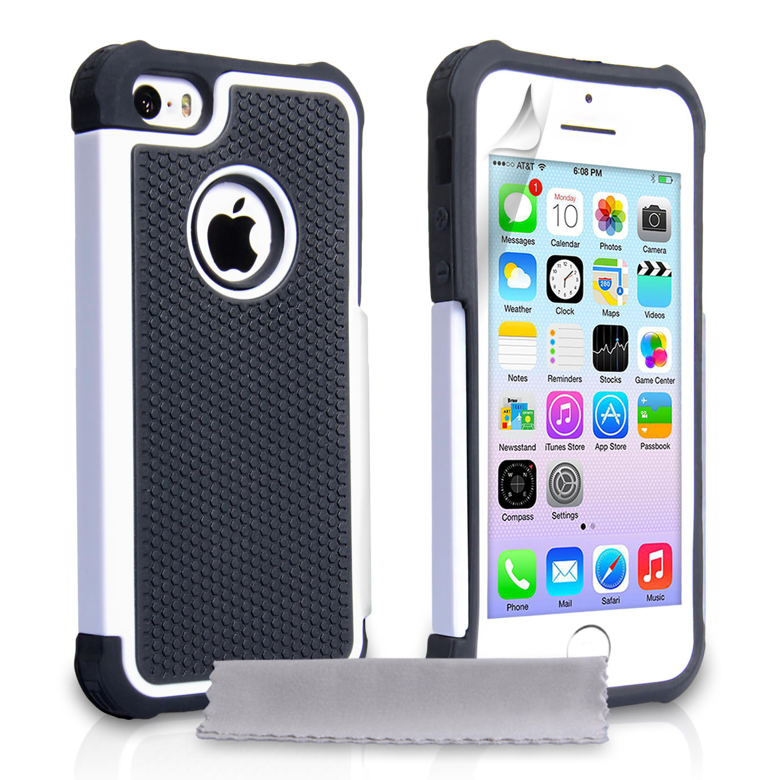 YouSave Accessories iPhone 5 / 5S Grip Combo Case - White