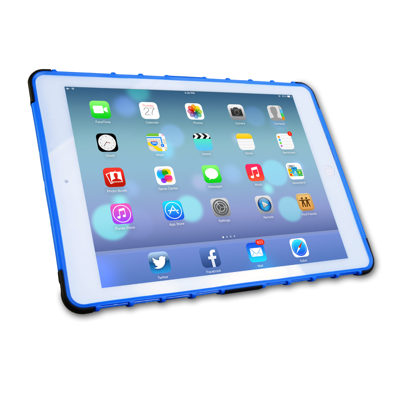 Caseflex iPad 2, 3, 4 Tough Stand Cover - Blue
