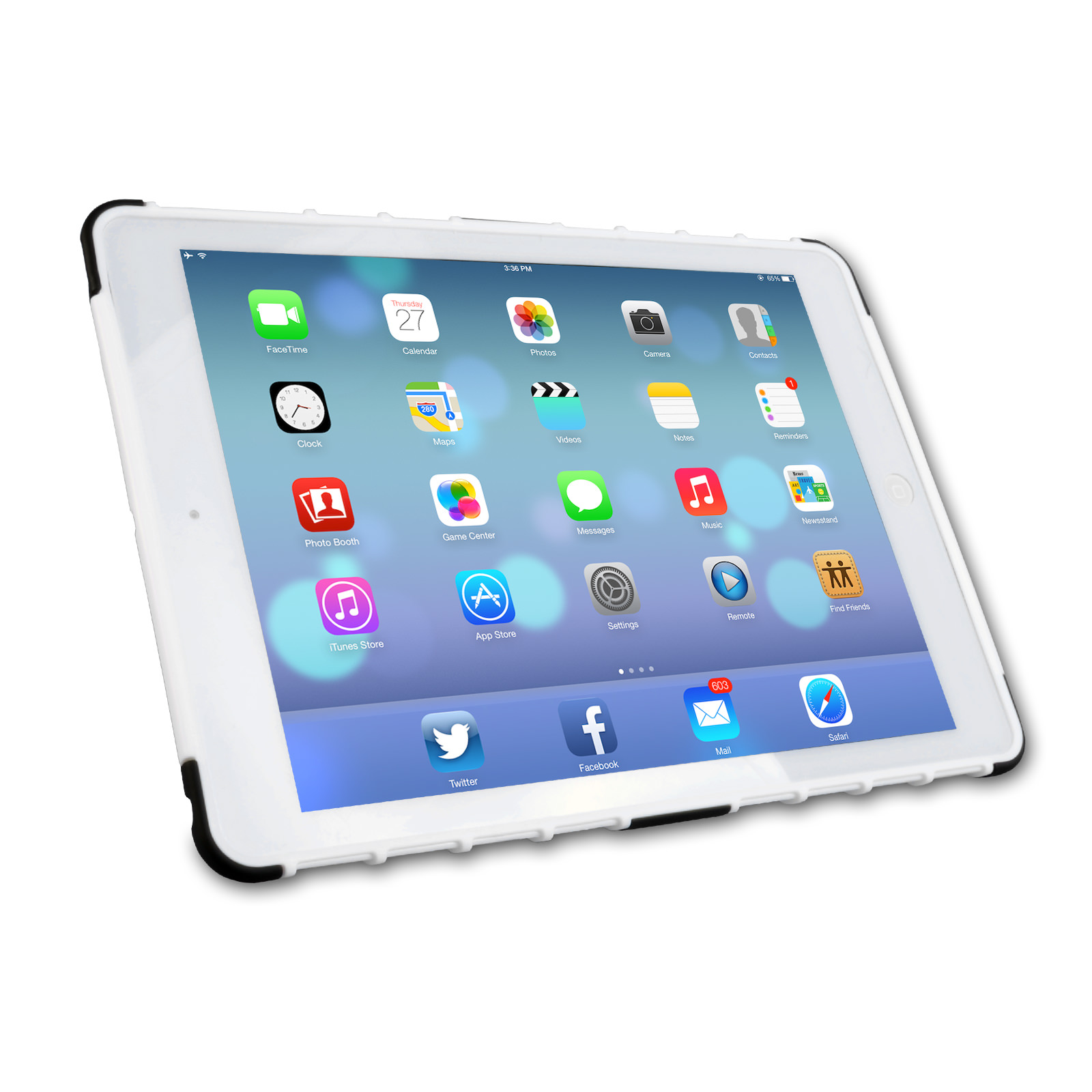 Caseflex iPad 2, 3, 4 Tough Stand Cover - White