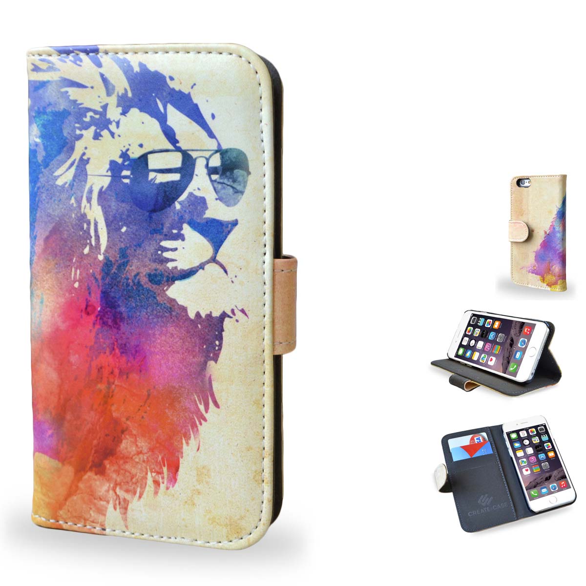 Create and Case iPhone 6 Plus /6s Plus Sunny Leo Patterned Wallet Case