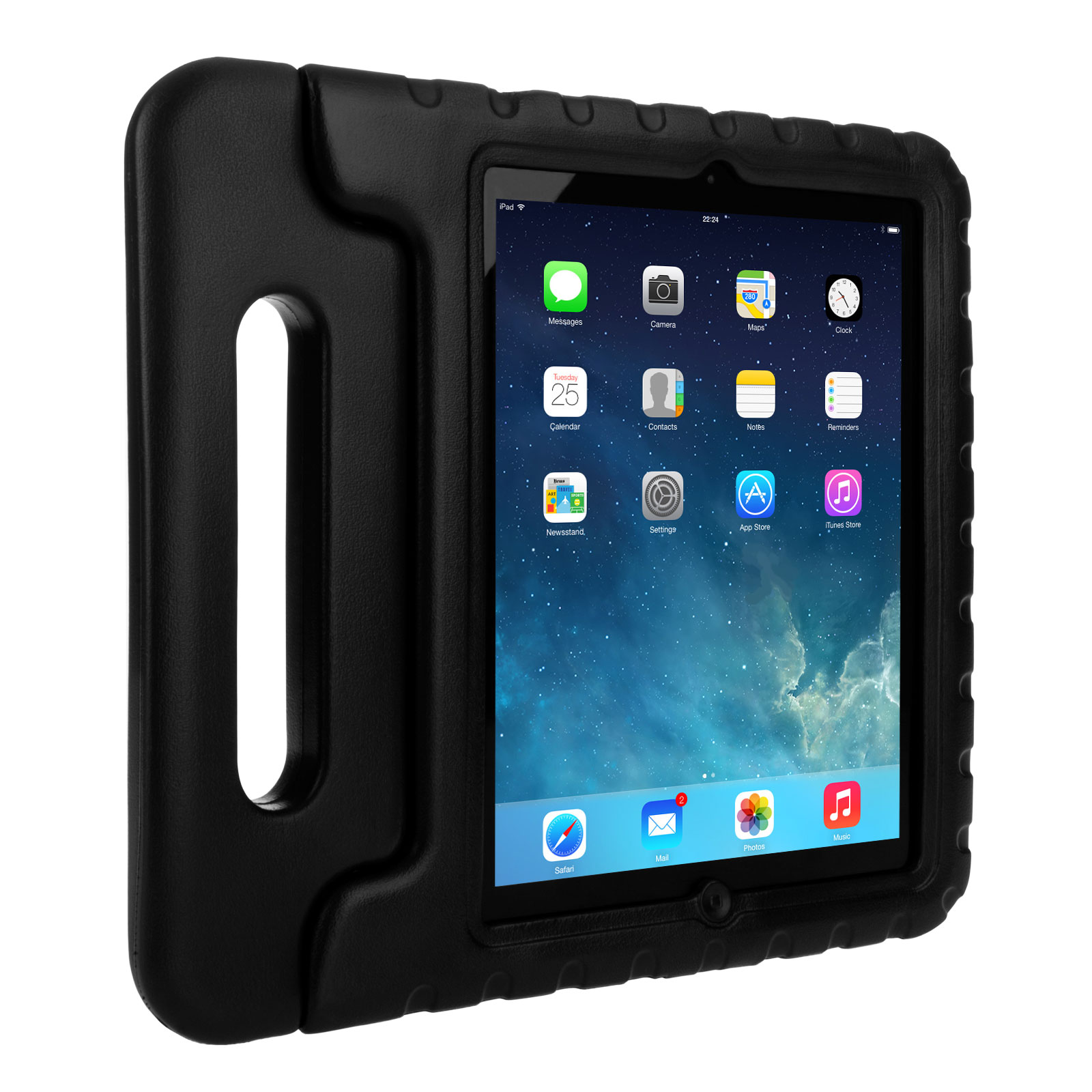 Caseflex Apple iPad 2,3,4 Silicone Handle - Black