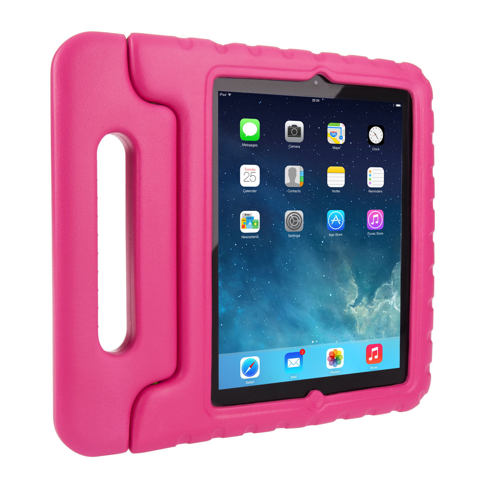 Caseflex Apple iPad Mini 2,3 Silicone Handle - Rose Pink