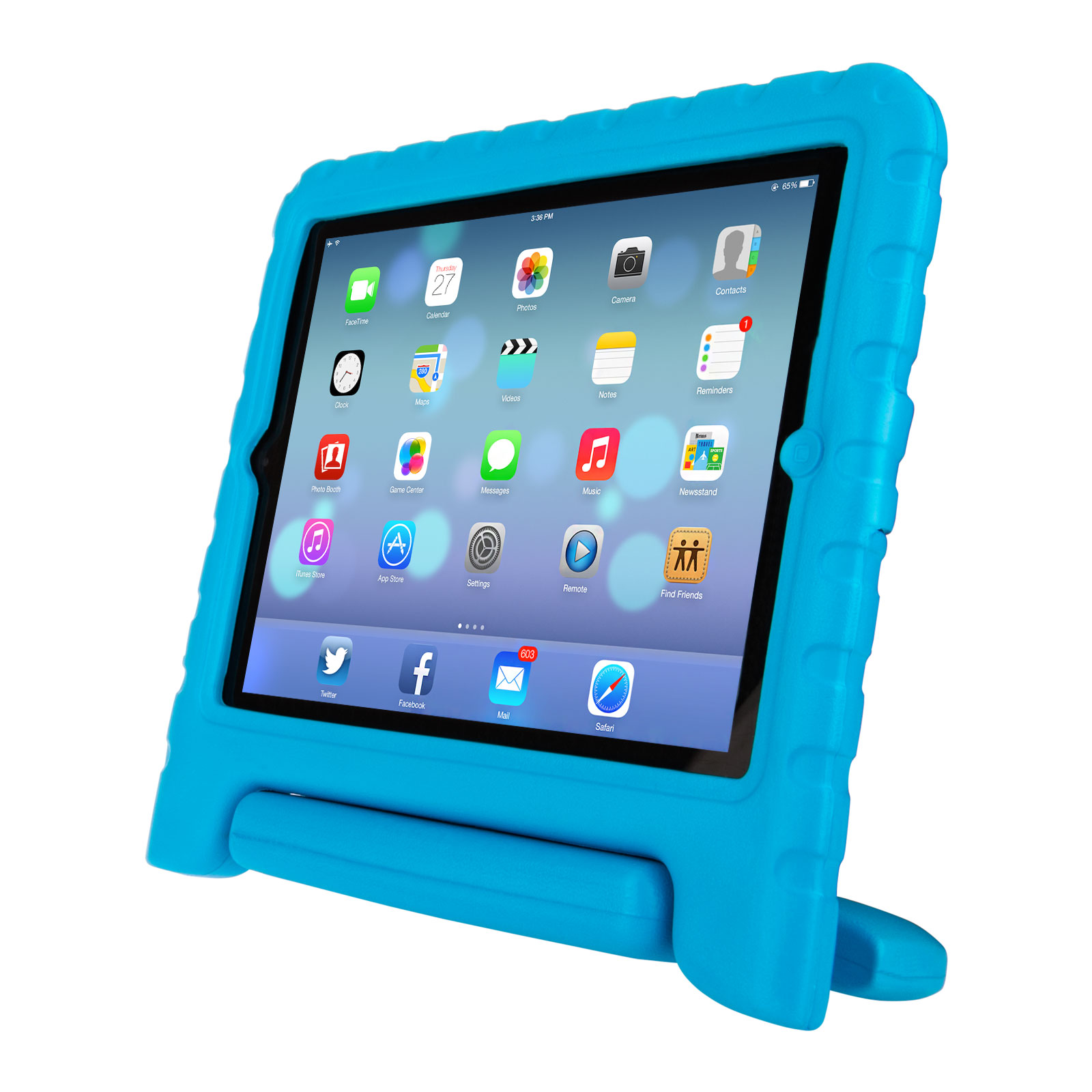 Caseflex Apple iPad 2,3,4 Silicone Handle - Blue