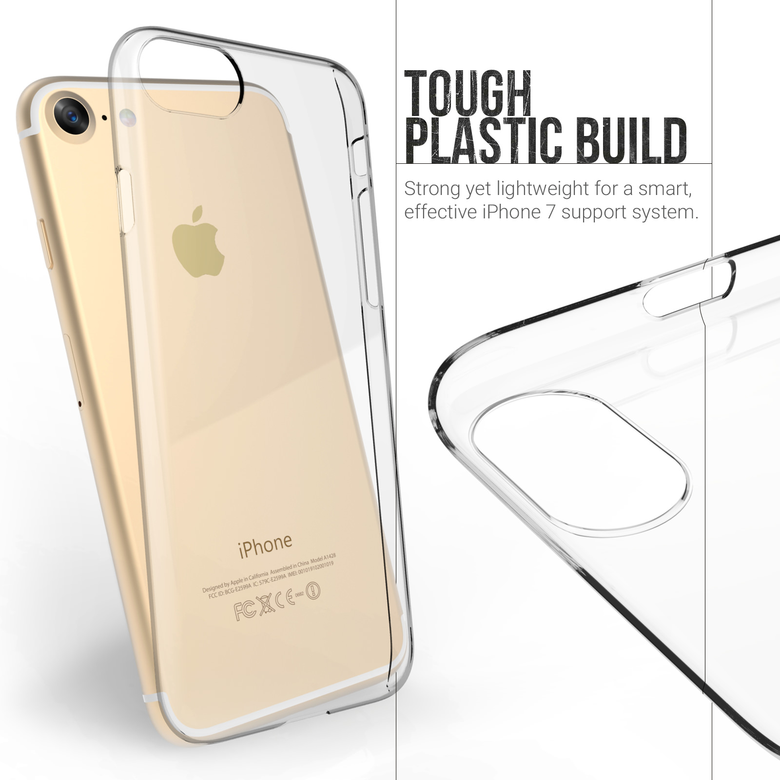 Yousave Accessories iPhone 7 Hard Case - Crystal Clear