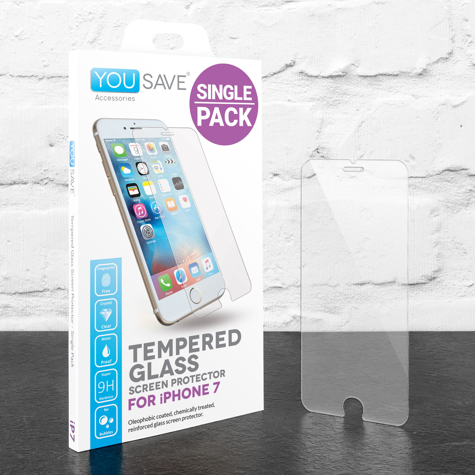 Yousave Accessories iPhone 7 Glass Screen Protector