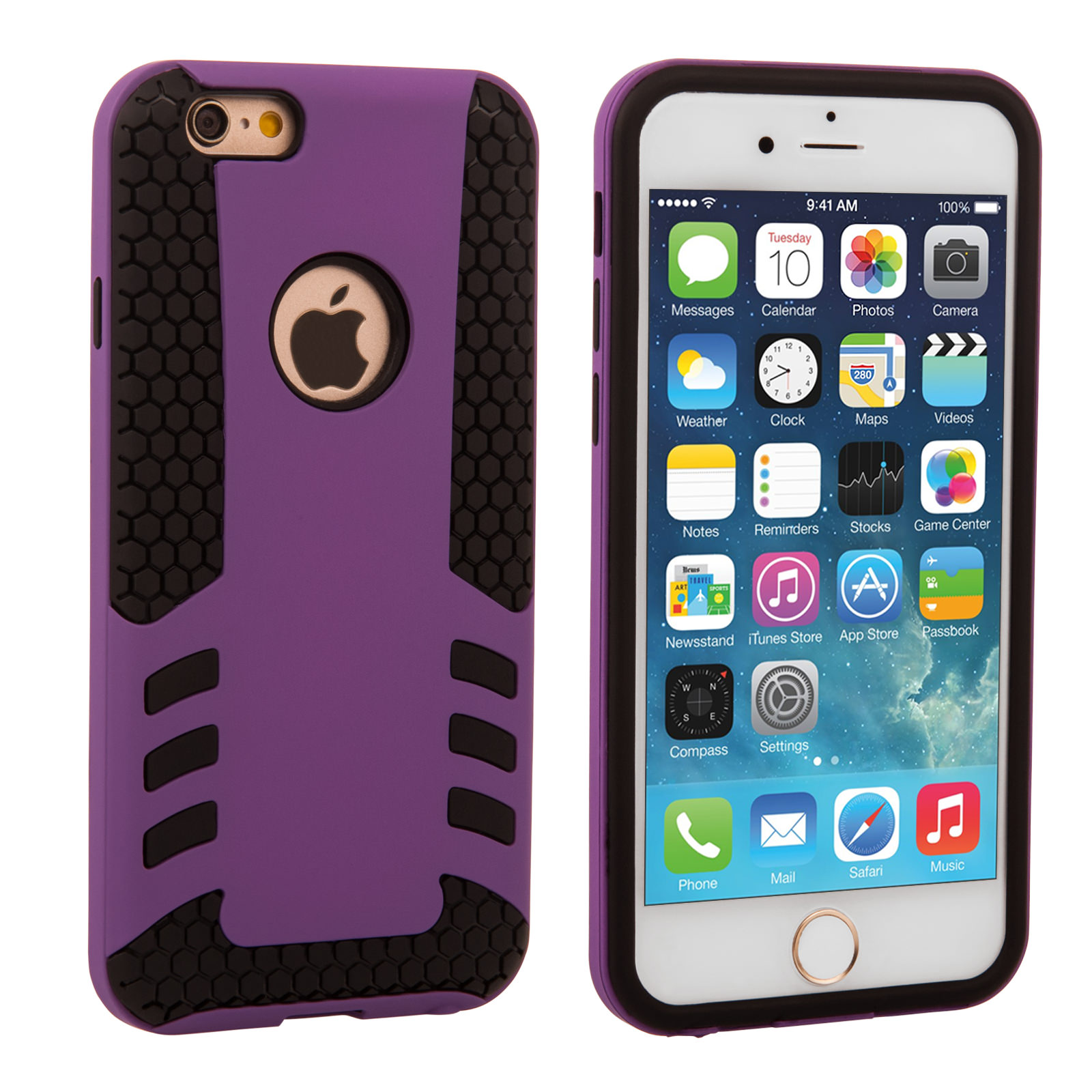 Caseflex iPhone 6 / 6s Border Combo Case - Purple
