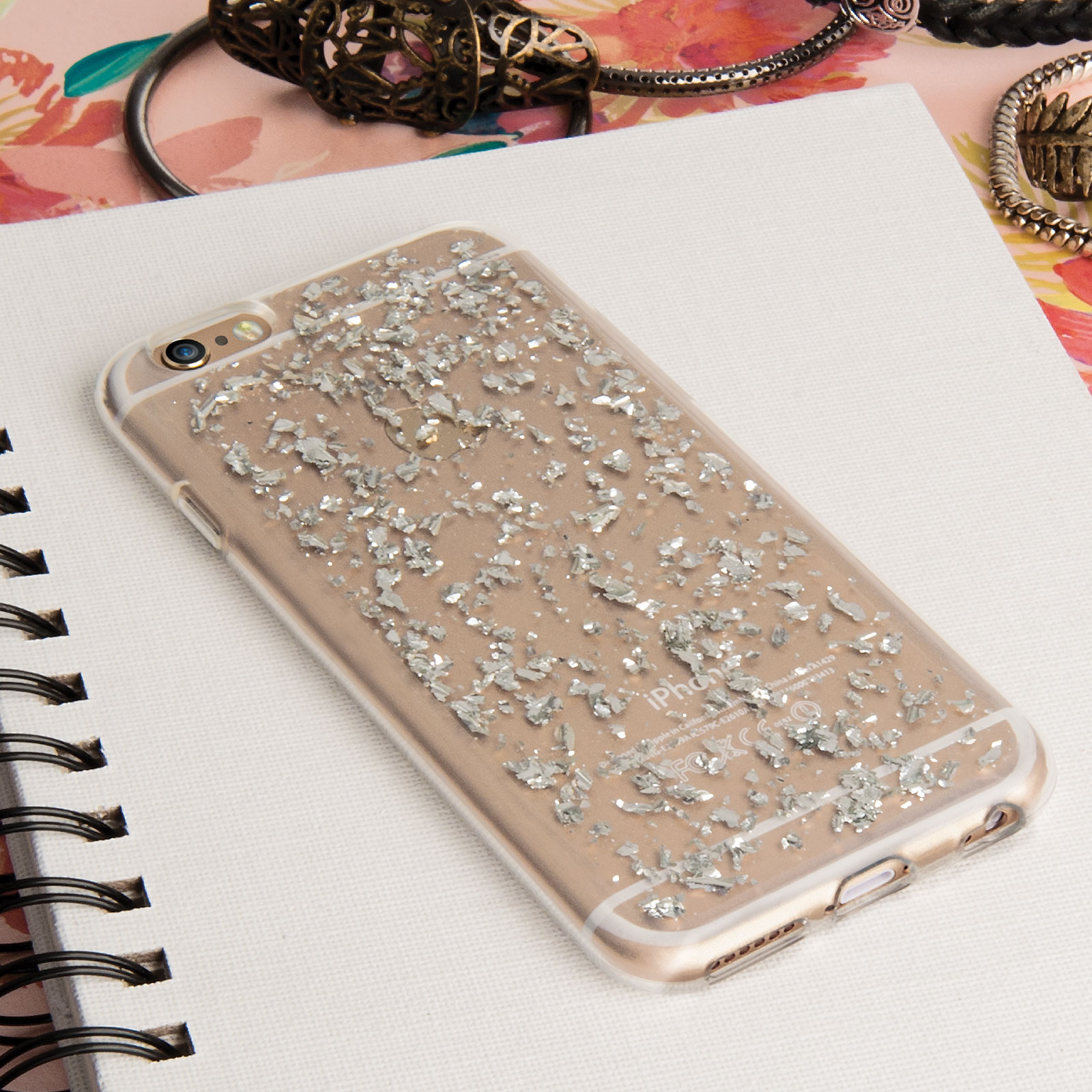 Caseflex iPhone 6 / 6s Tinfoil Soft Case - Silver