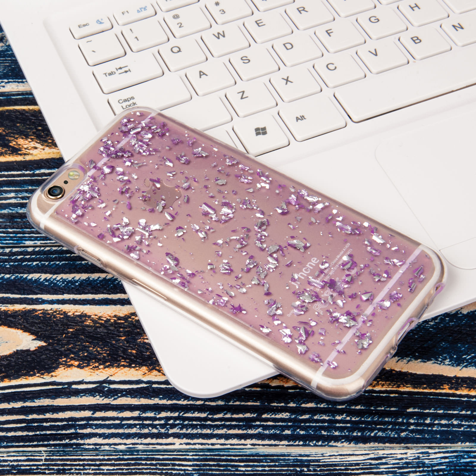 Caseflex iPhone 6 / 6s Tinfoil Soft Case - Purple