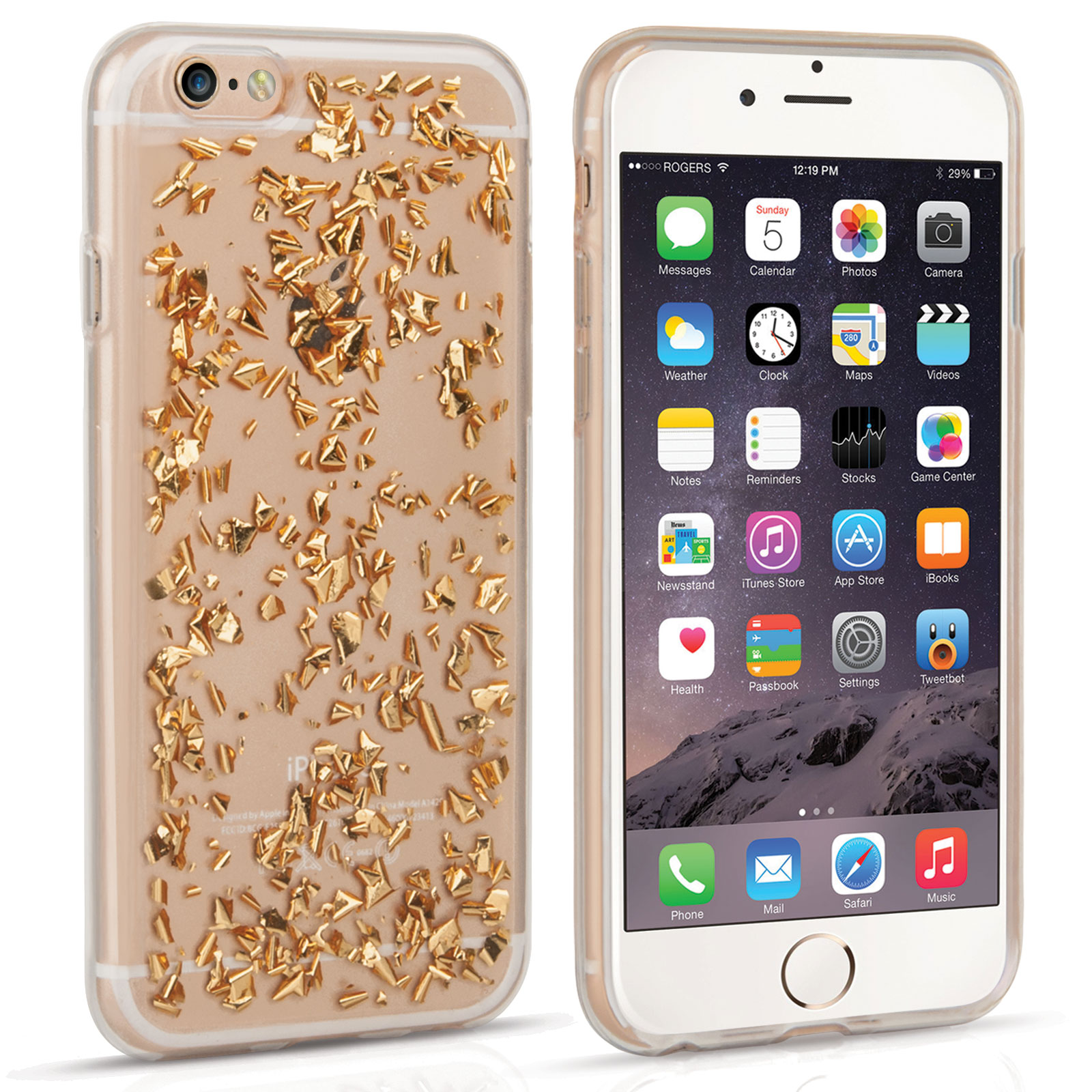 Caseflex iPhone 6 / 6s Tinfoil Soft Case - Gold