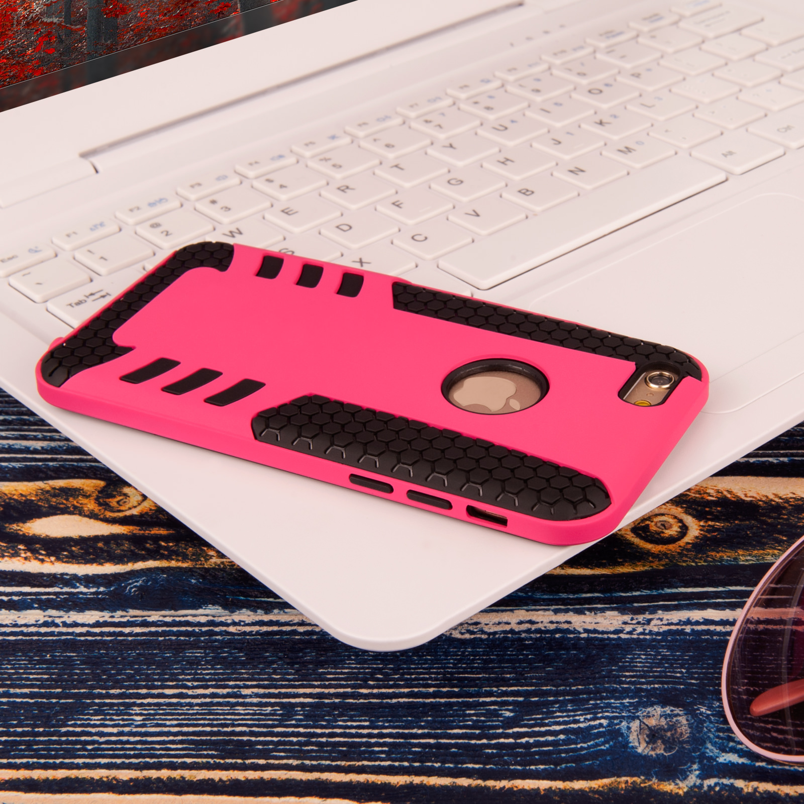 Caseflex iPhone 6 / 6s Border Combo Case - Hot Pink