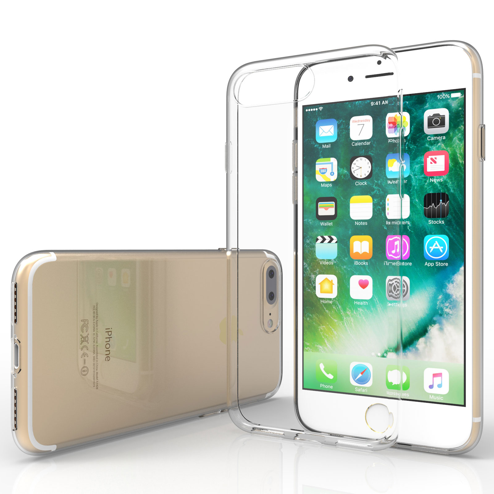 Yousave Accessories  iPhone 7 Plus Ultra Thin Clear Gel Case