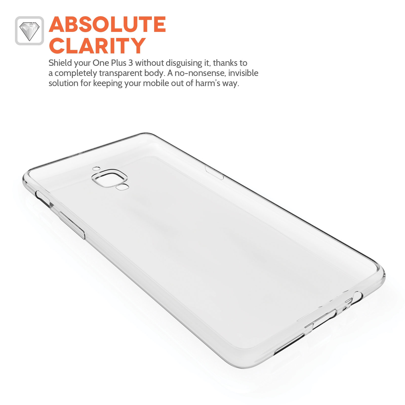Yousave Accessories OnePlus Three Ultra Thin Clear Gel Case