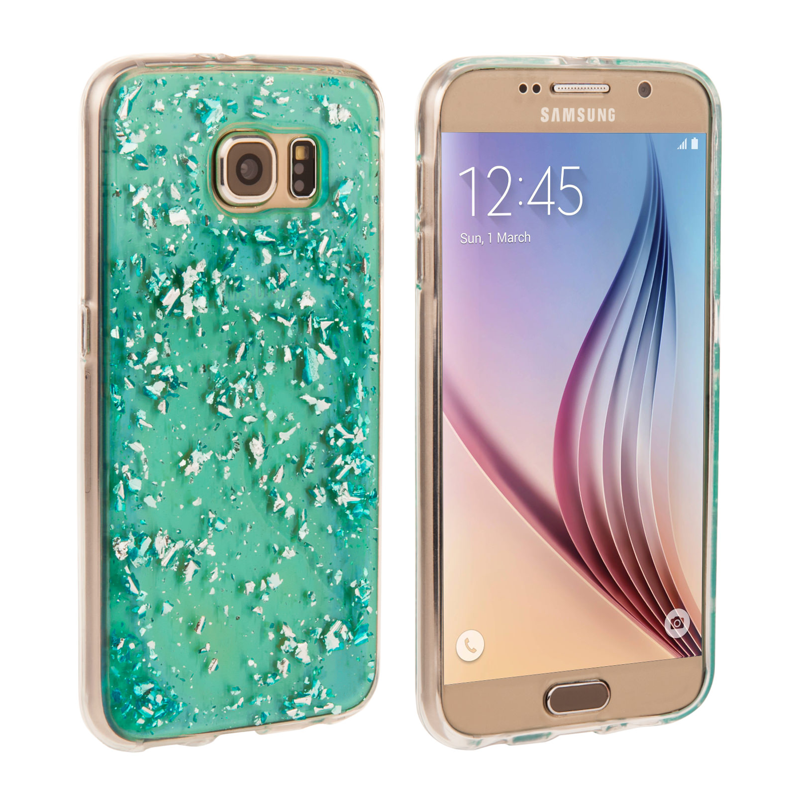 Caseflex Samsung Galaxy S6 Tinfoil Soft Case - Blue