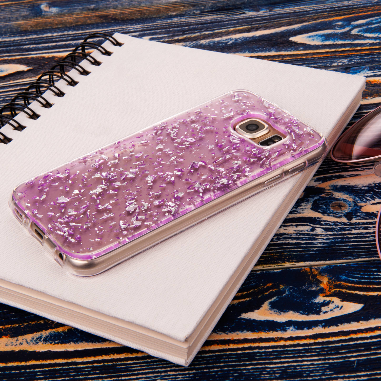 Caseflex Samsung Galaxy S6 Tinfoil Soft Case - Purple