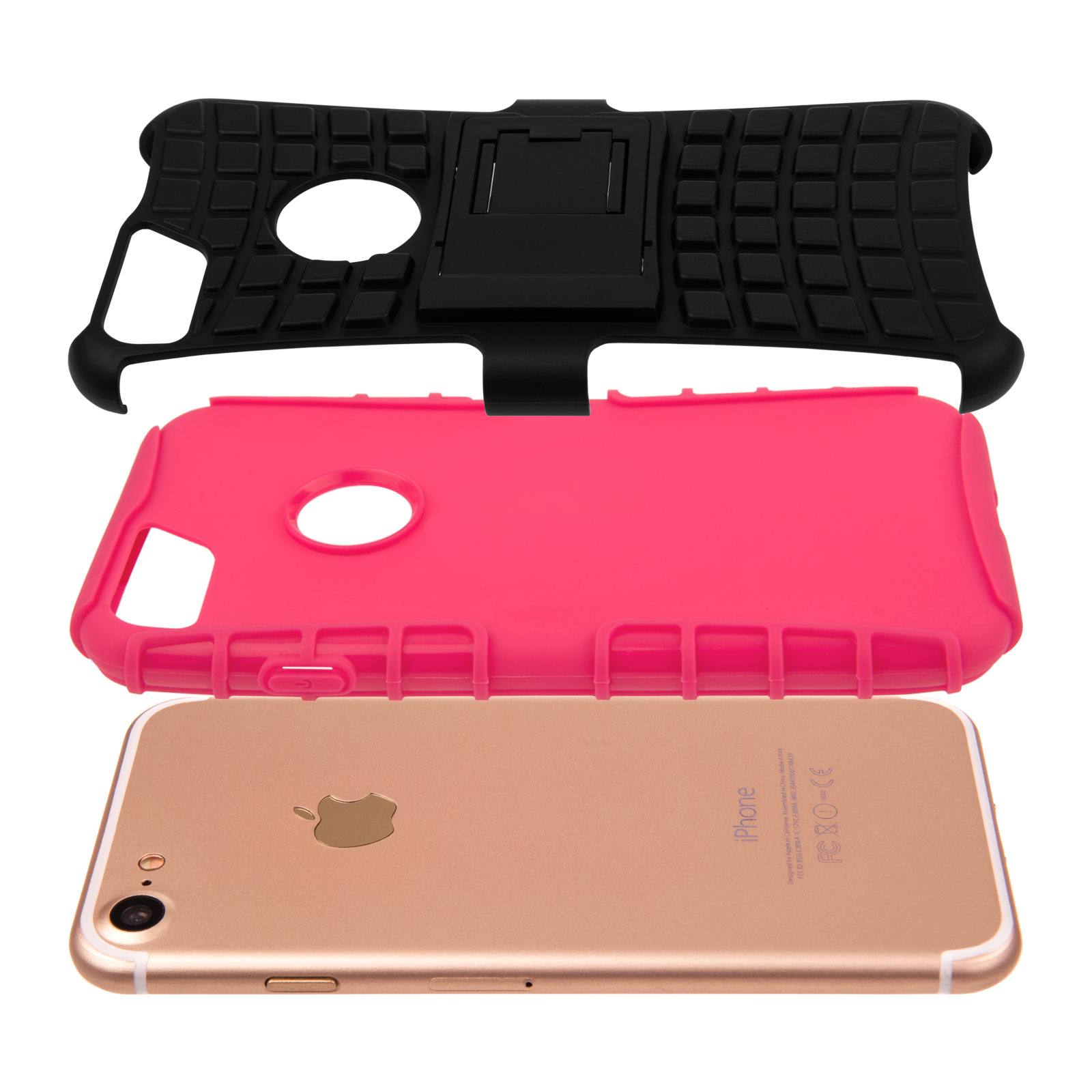 YouSave iPhone 7 Kickstand Combo Case - Hot Pink