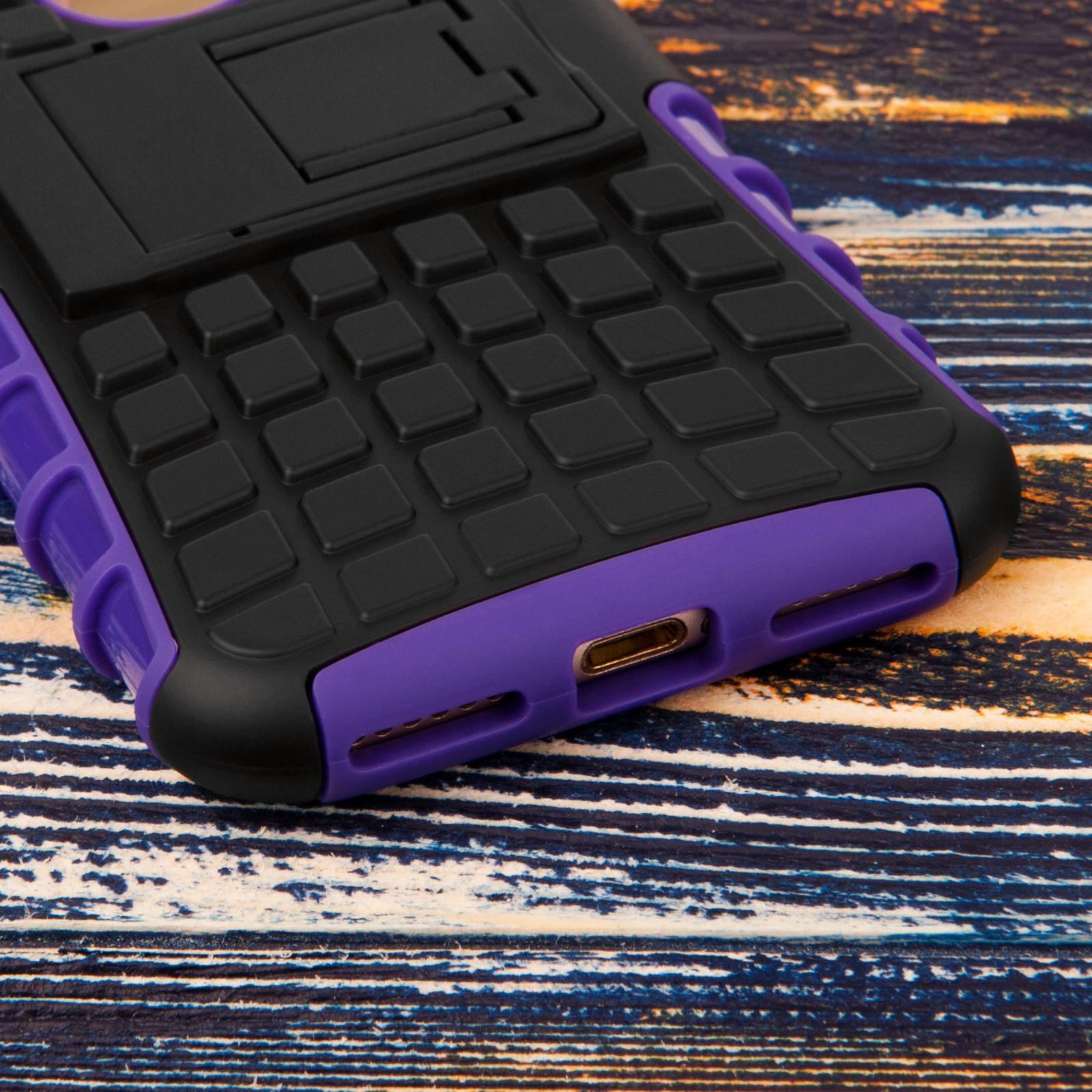 YouSave iPhone 7 Kickstand Combo Case - Purple