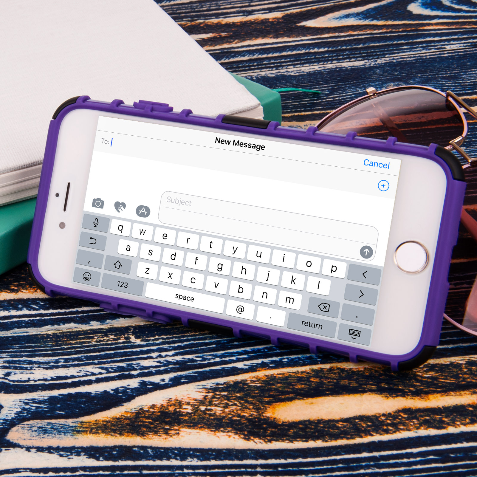 YouSave iPhone 7 Kickstand Combo Case - Purple