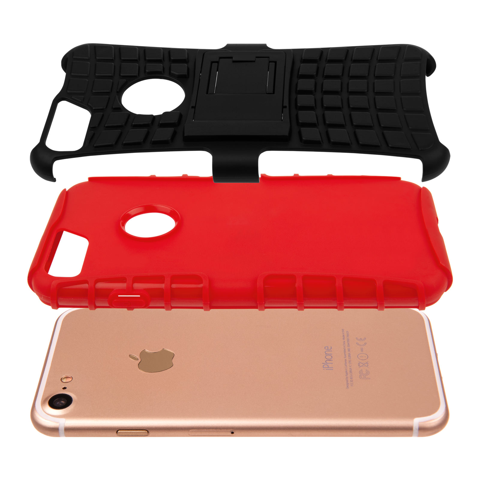 YouSave iPhone 7 Kickstand Combo Case - Red