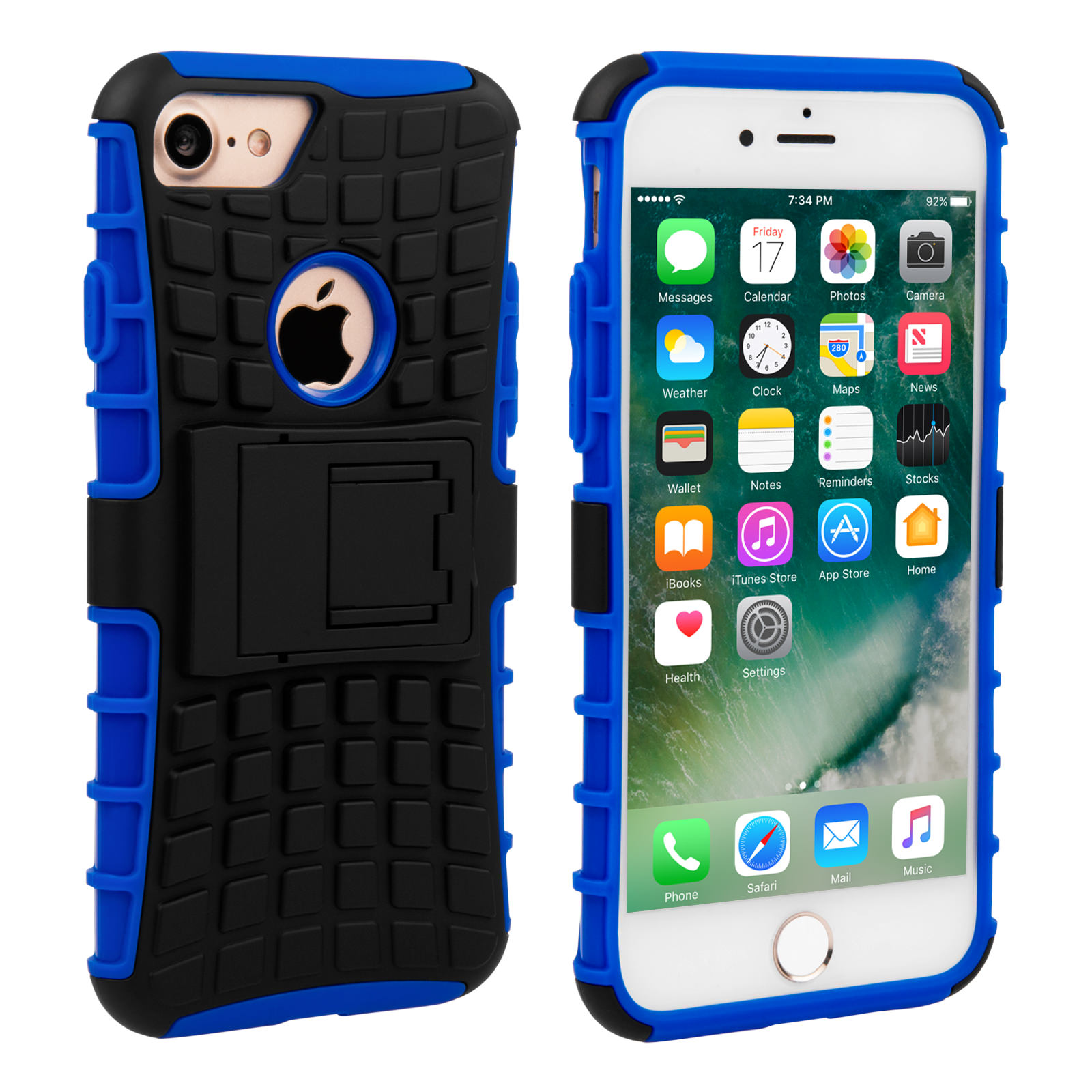YouSave iPhone 7 Kickstand Combo Case - Blue