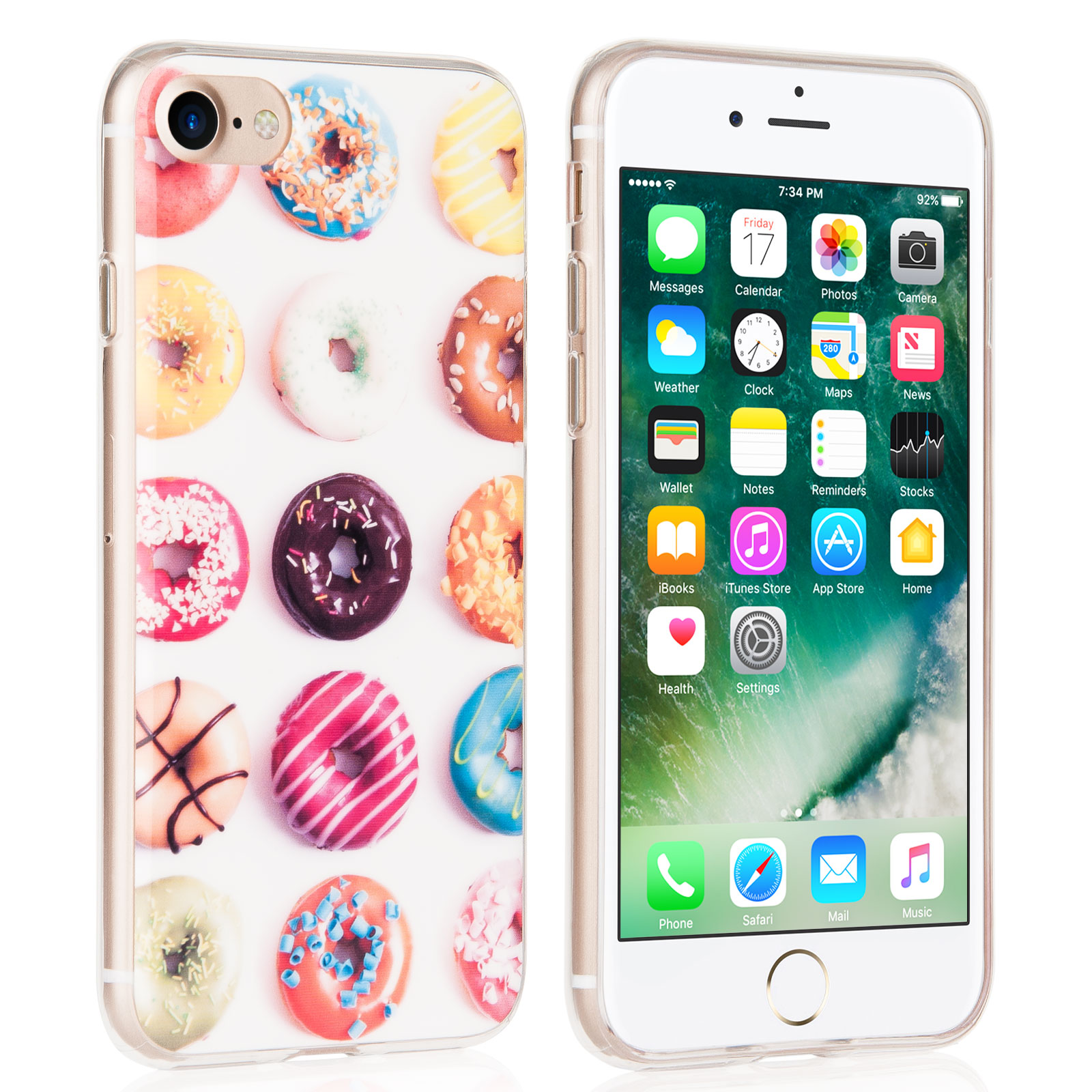 YouSave Accessories iPhone 7 Gel Case - Doughnut