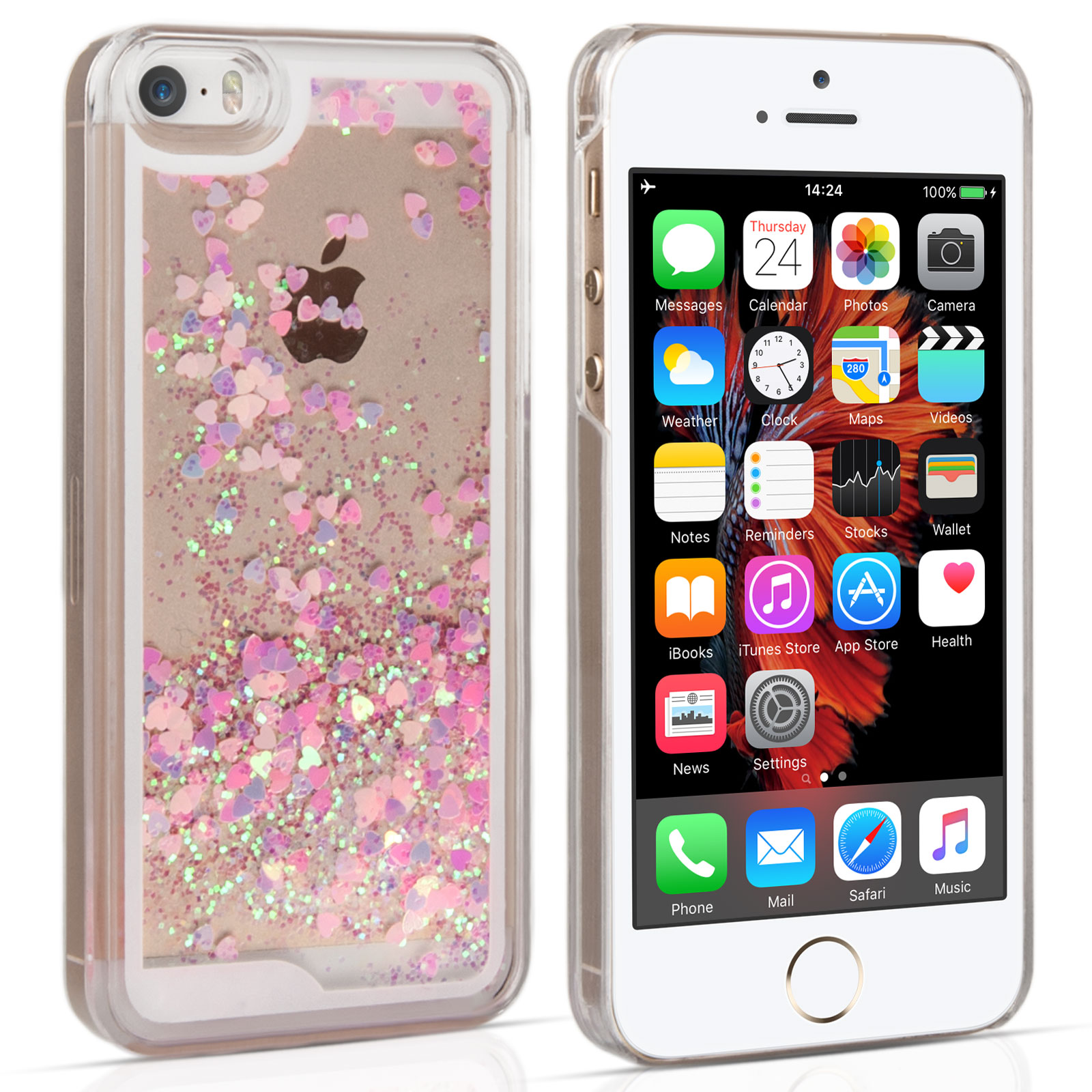 YouSave iPhone 5 / 5S / SE Quicksand Scale Hard Case - Pink